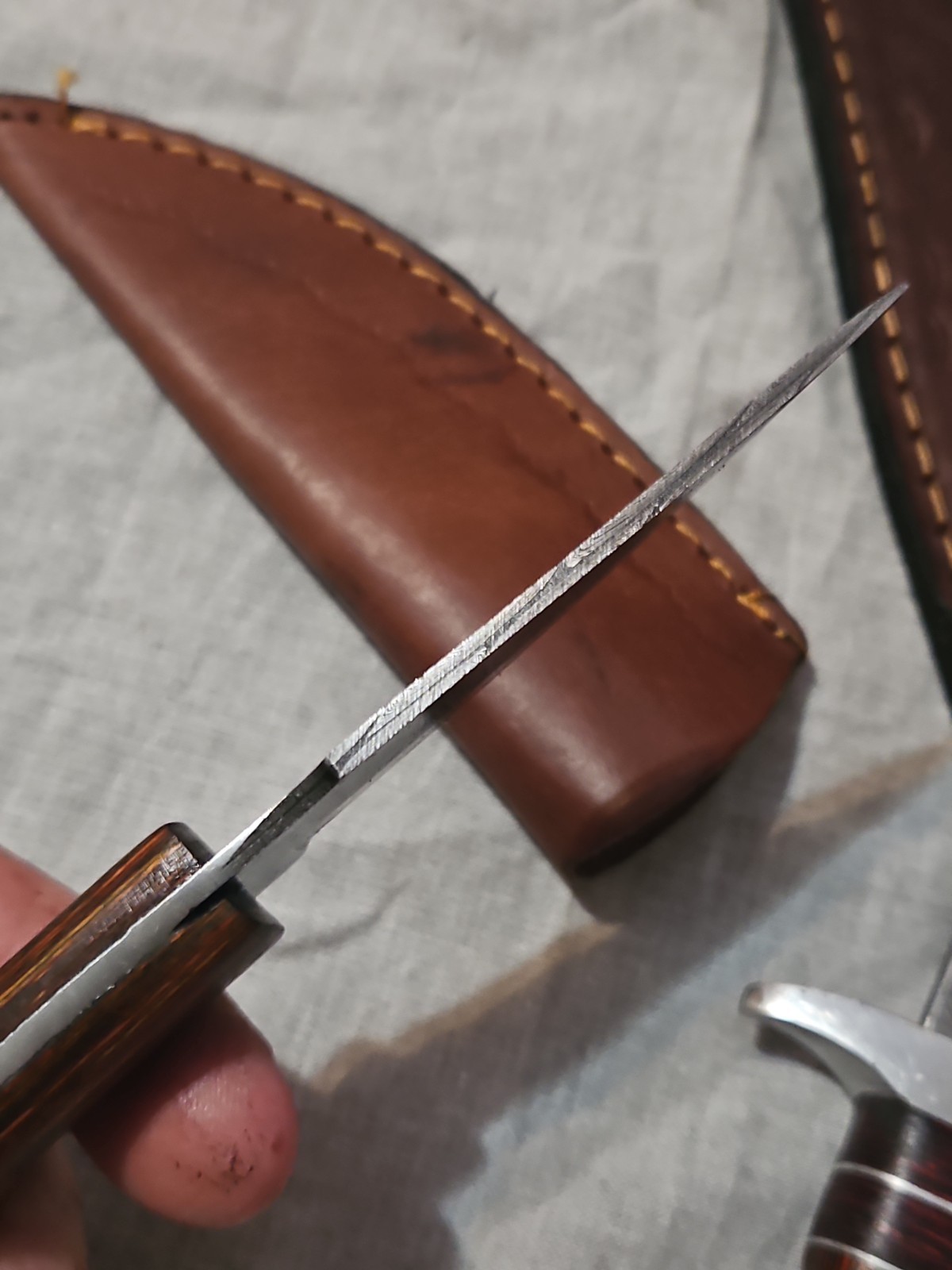 12.5 » Damascus Bowie Knife and 7″ Sidekick Buddy