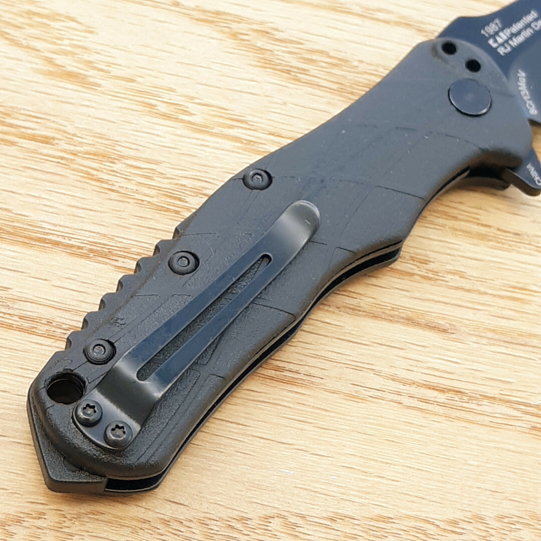 Kershaw RJ Tactical Liner Folding Knife 3″ 8Cr13MoV Steel Blade Black GRN Handle