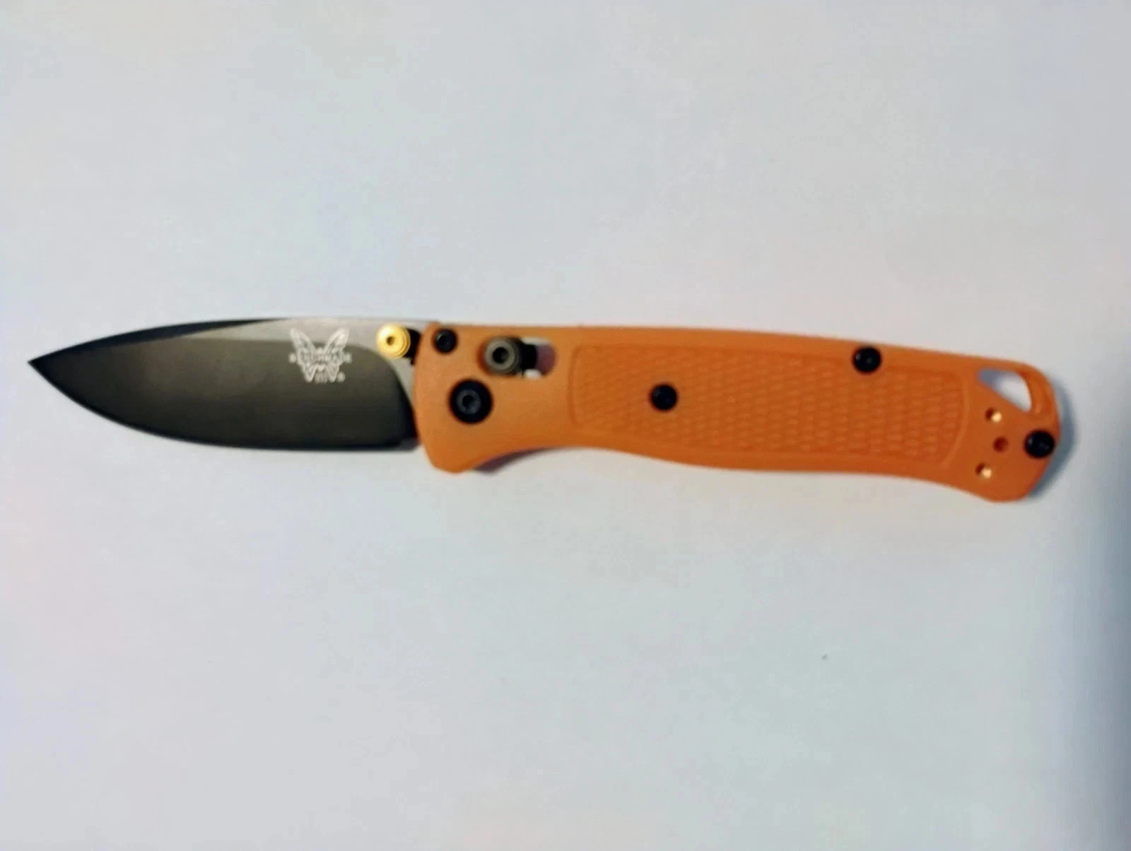 Benchmade 533 Mini Bugout Orange Handle Black Blade Folding Knife ship from USA