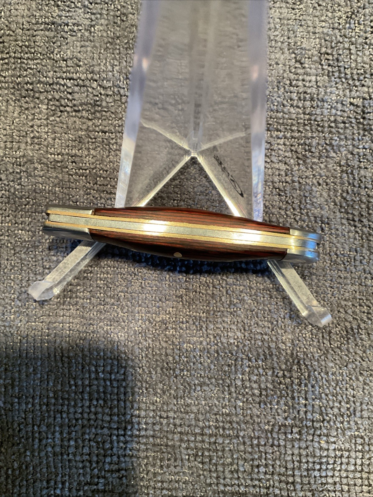 Small Pocketknife Unbranded 2 Blade SS Wood Scales 2 3/4” Closed,is Marked China