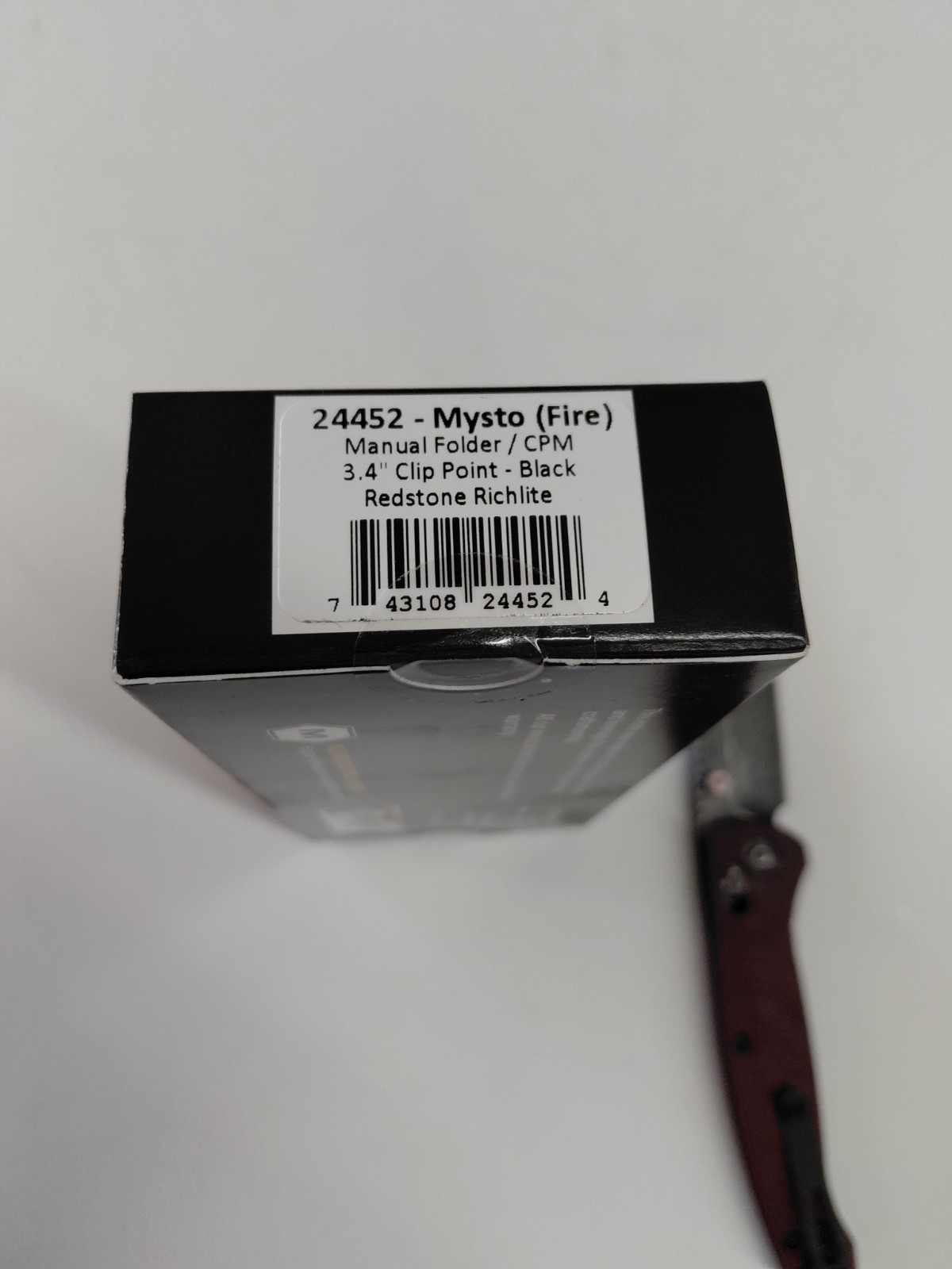 Hogue Knives Mysto Fire 24452 NOS Display Model MagnaCut Redstone Richlite
