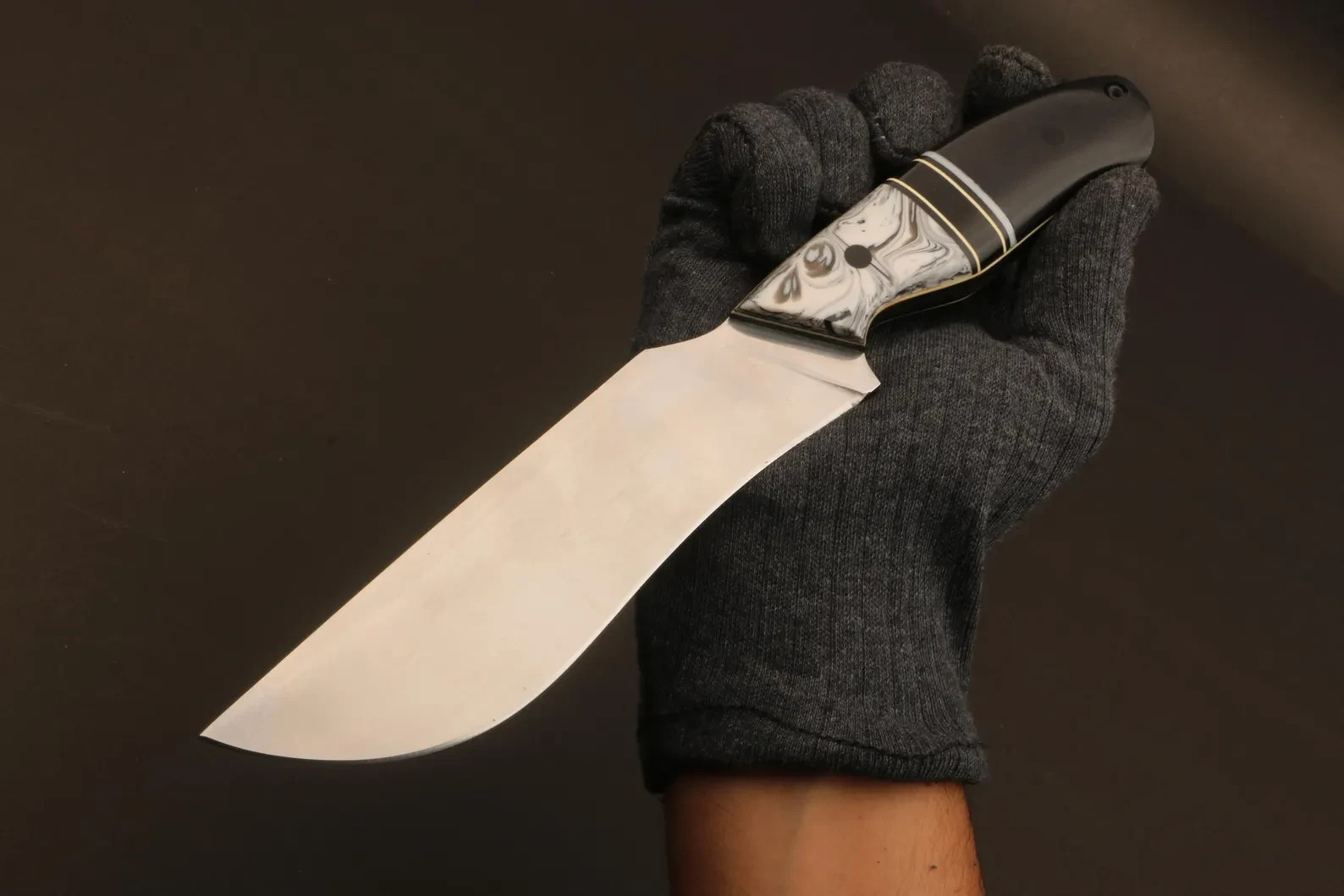 Custom Handmade High Carbon Steel Skinner Knife Gut Hook Leather Sheath Hunting