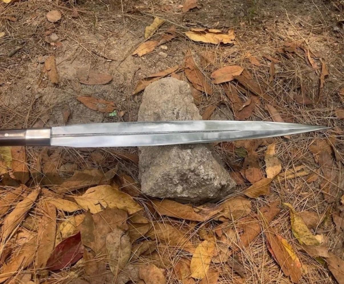 36» Handmade Survival Viking Spear | Carbon Steel Blade | Hunting Camping Spear