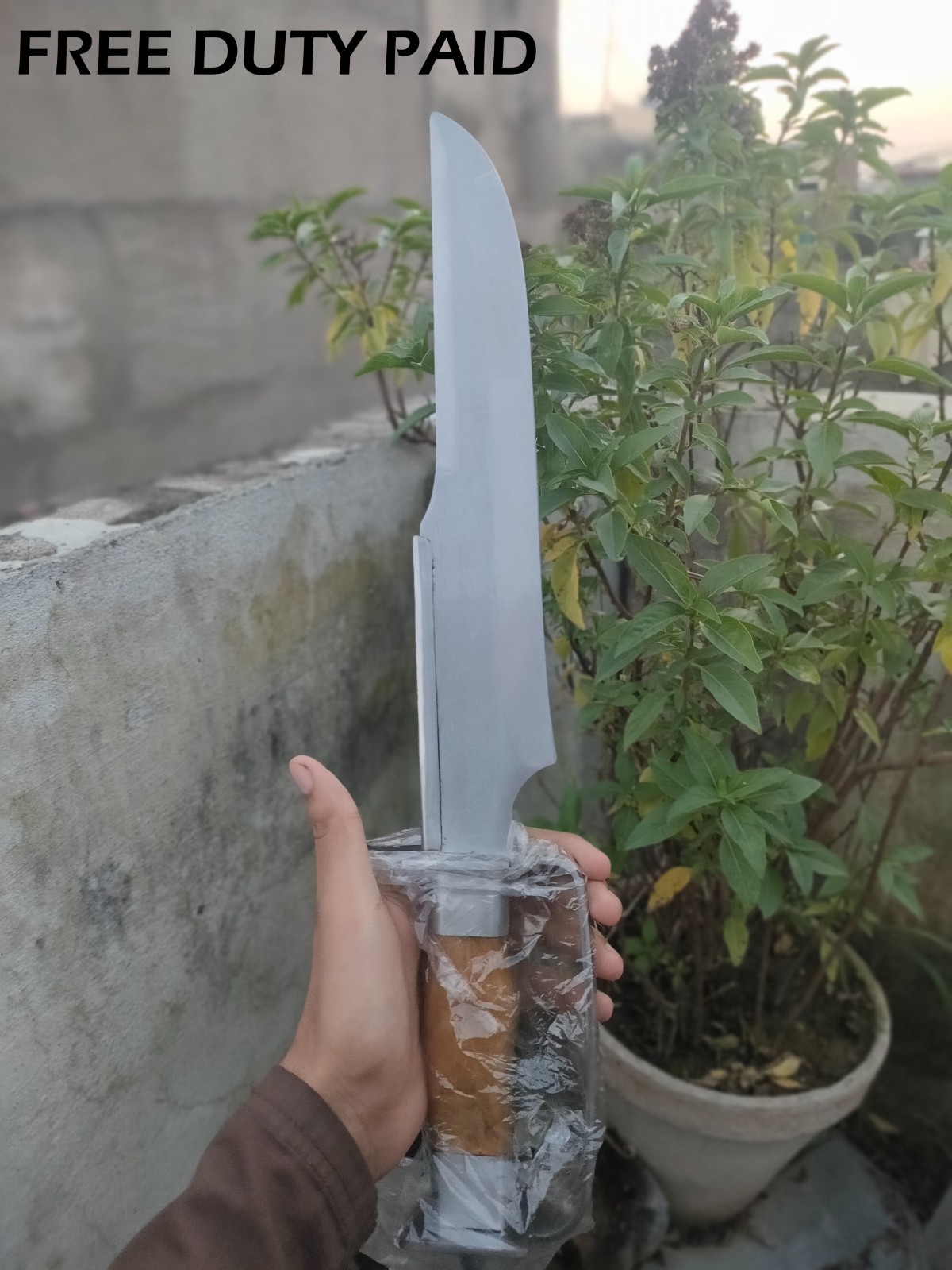 HANDMADE 18» D2 STEEL HAND FORGED HUNTING SURVIVAL KNIFE + FREE USA DUTY PAID