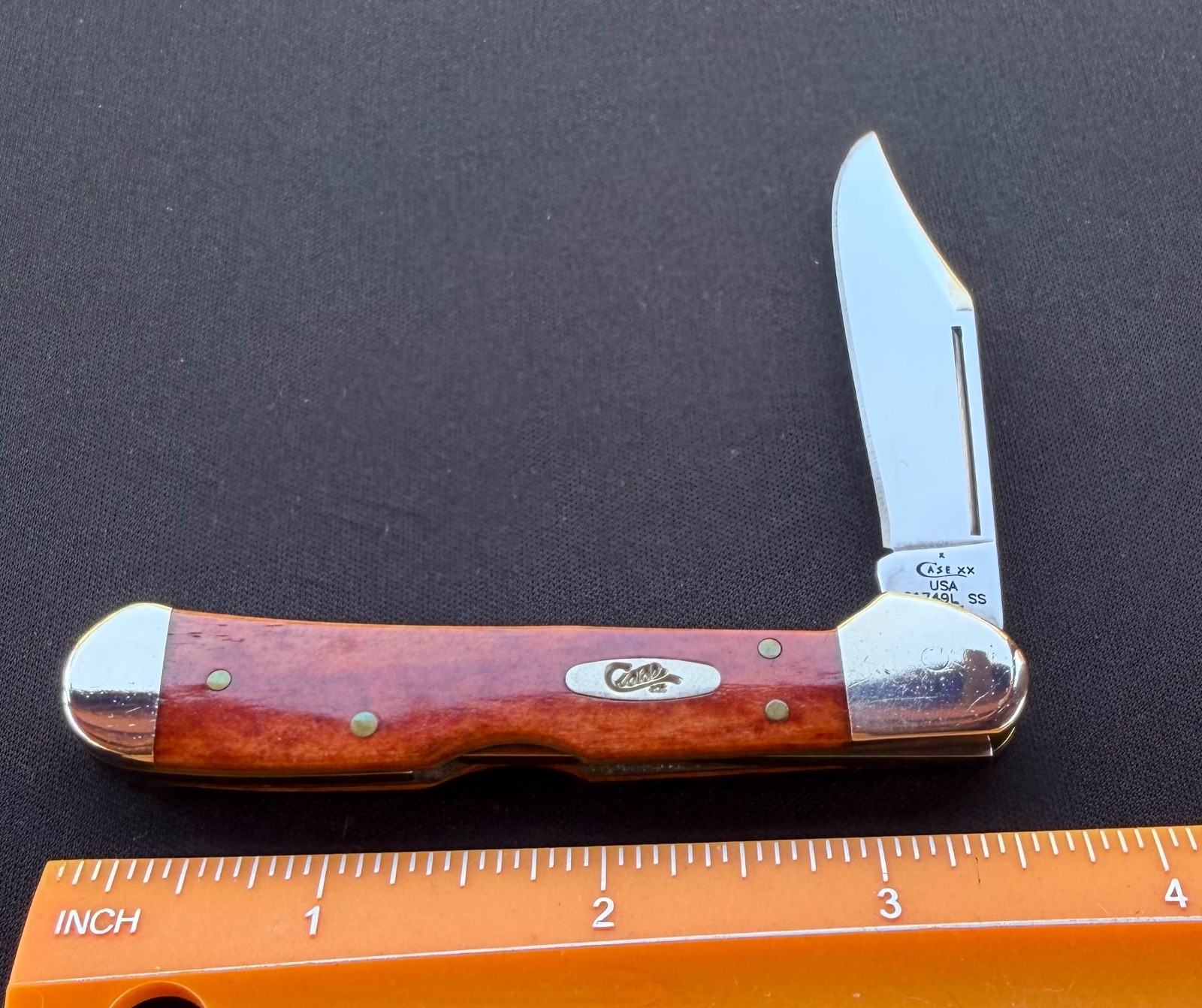 2018 Case XX USA Chestnut Bone Handle Mini Copperlock Folding Pocket Knife Used
