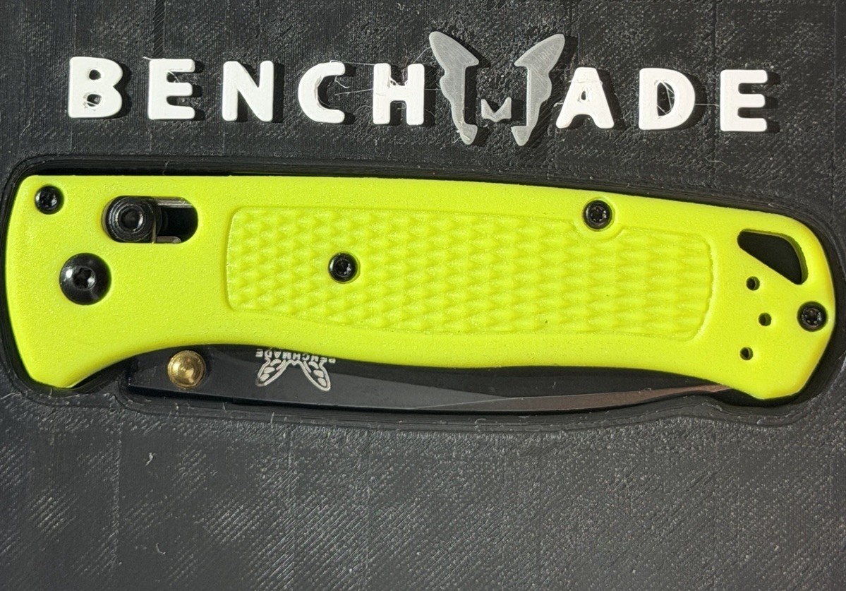 BENCHMADE 535 BUGOUT NEON Pocketknife Stainless Drop Point Plain Manual Axis