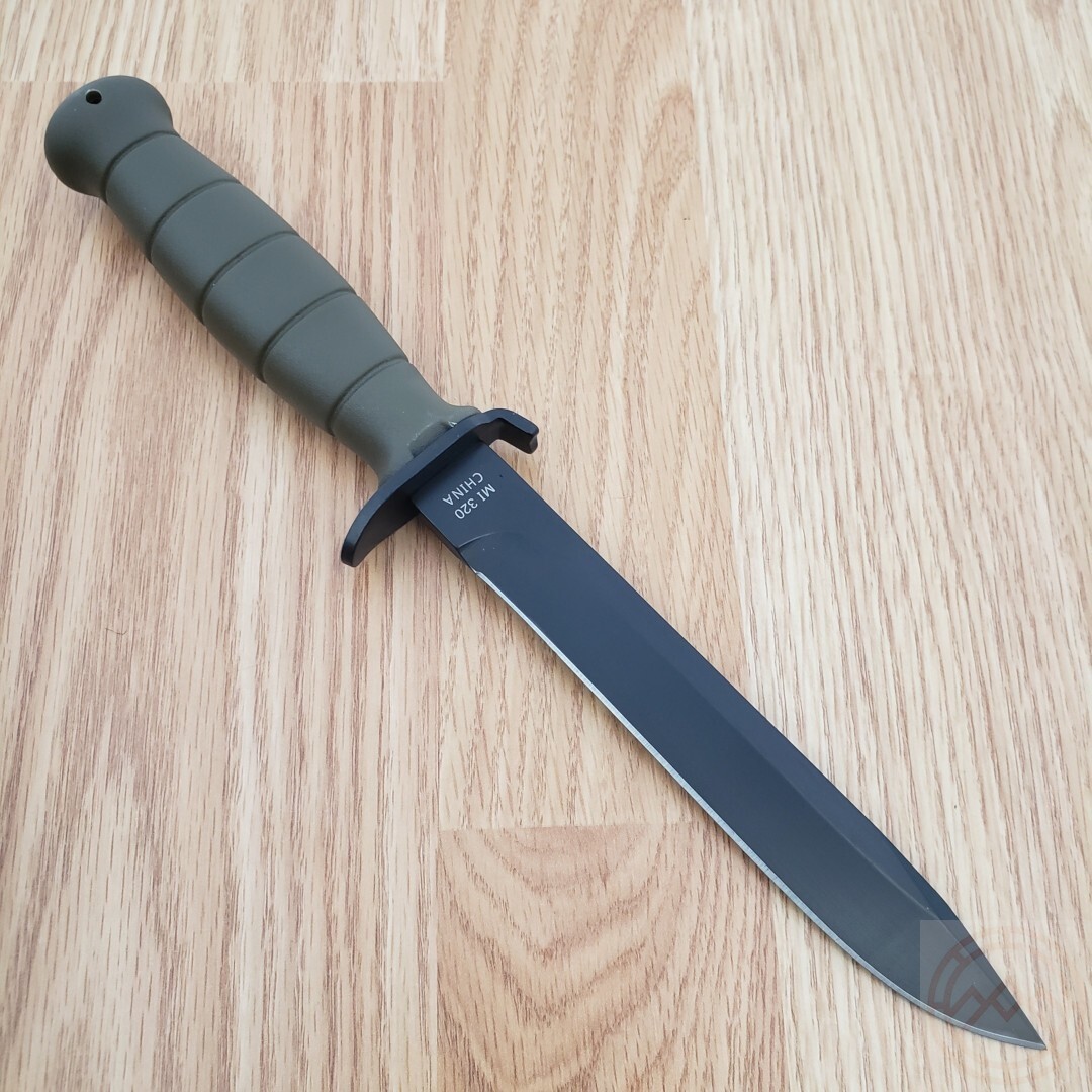 OD Green Military Fixed Blade Knife Stainless Steel Blade ABS Handle Belt Sheath