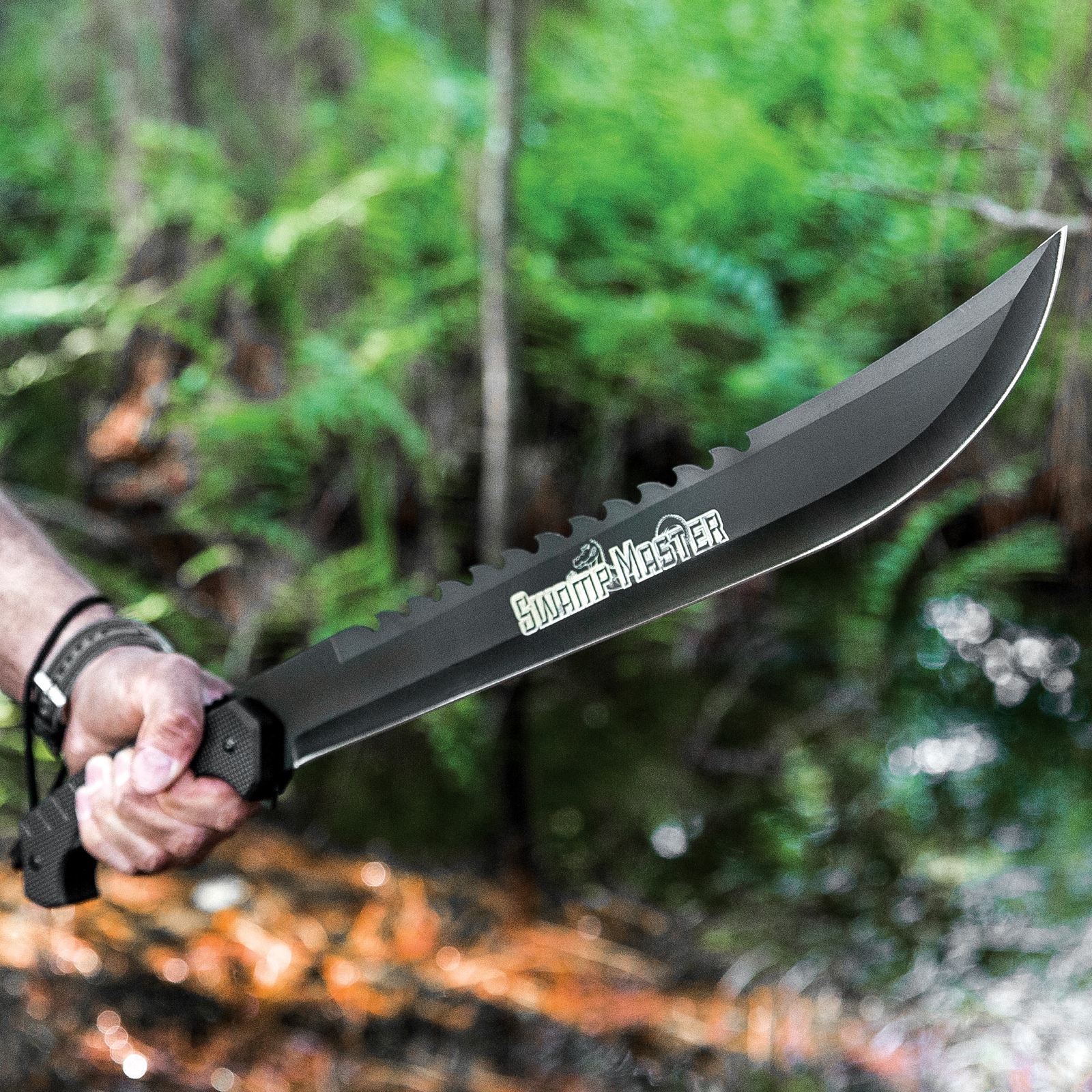 24″ Black Legion Swamp Master Full Tang Machete Fixed Blade Knife with Sheath