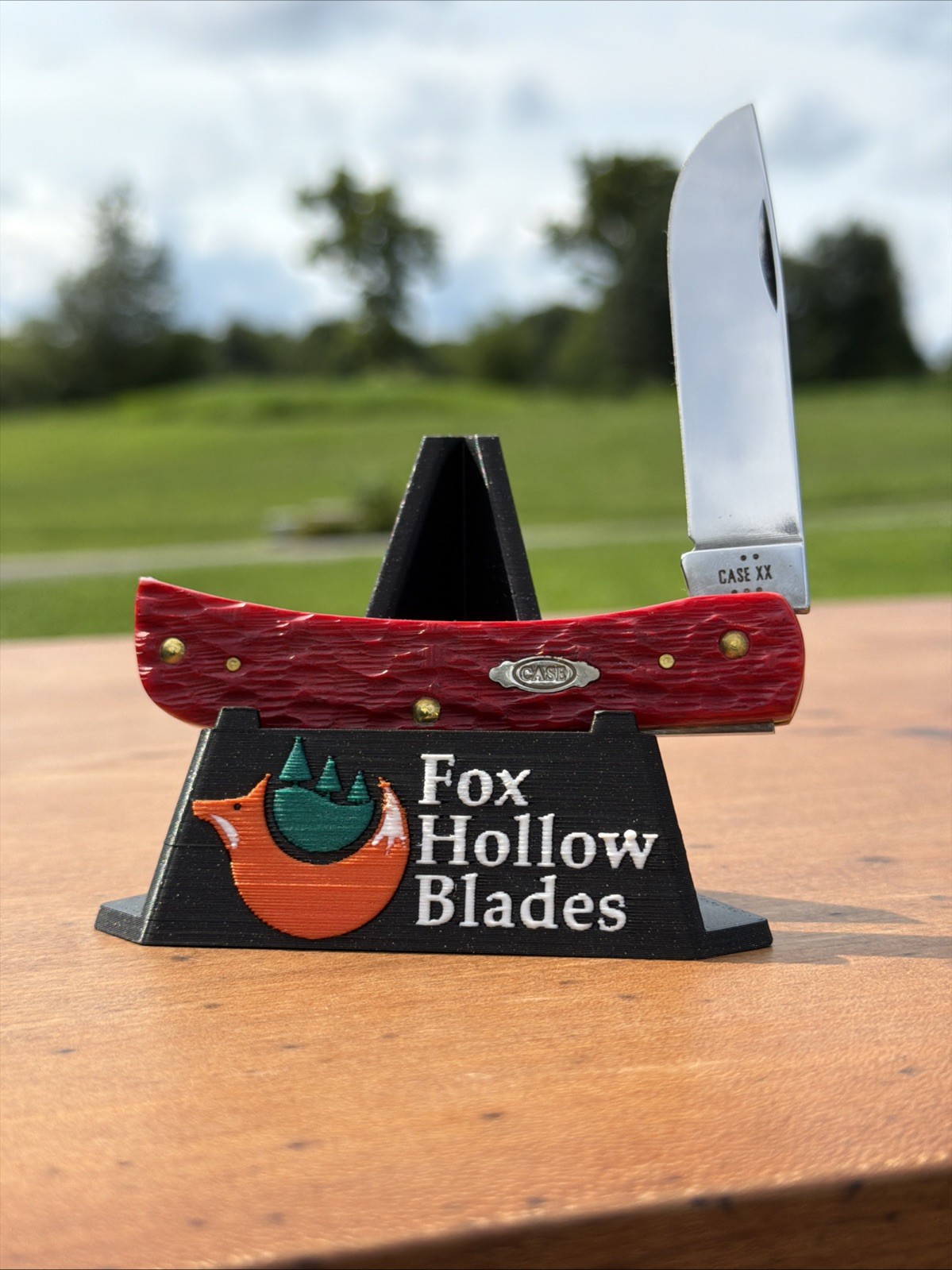 Case XX 2025 Dark Red Peach Seed Jig Bone 6137 CS Sod Buster Jr. Knife