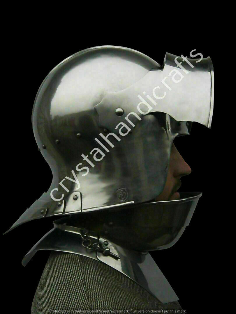 Antique Visored French Sallet Vintage Helmet With Bevor 15Th Century Model Sugar