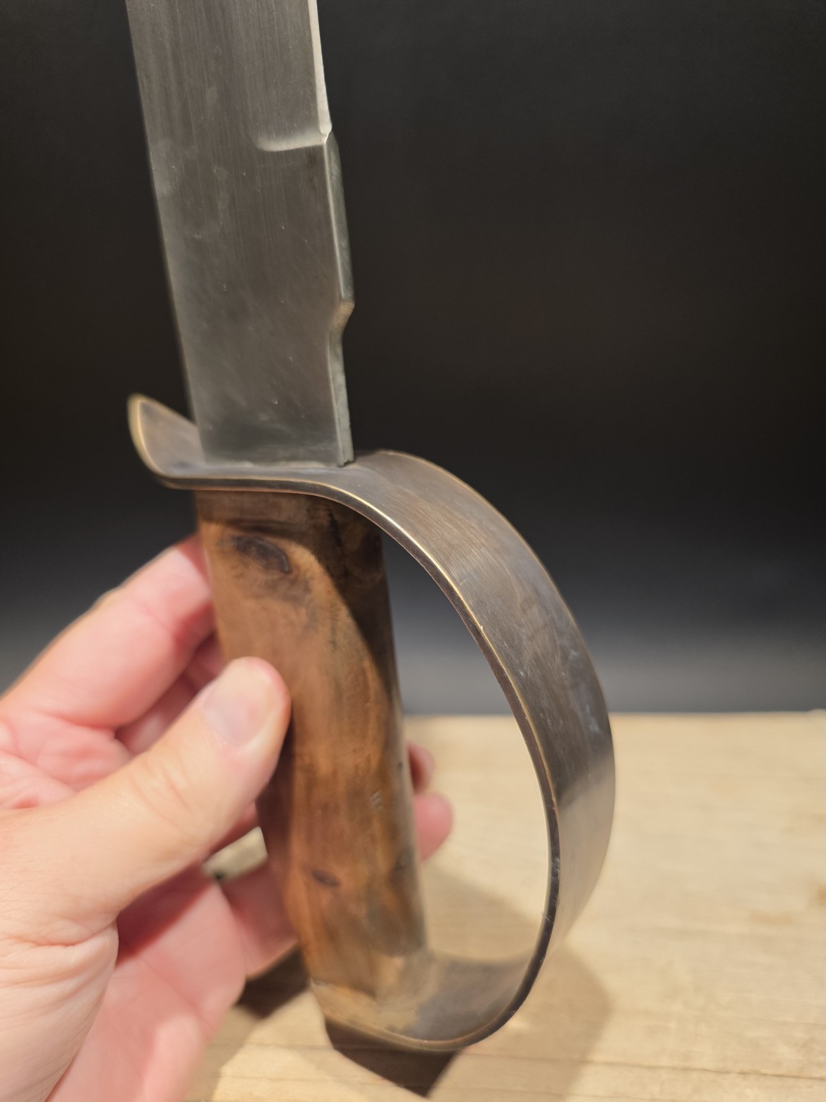 15″ Antique Style Civil War Confederate D Guard Bowie Knife