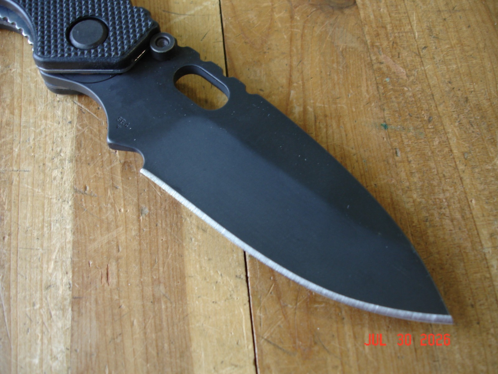 2007 BUCK KNIFE 882 889 STRIDER BLACK OX 420HC STEEL BLADE BLACK PLASTIC HANDLE