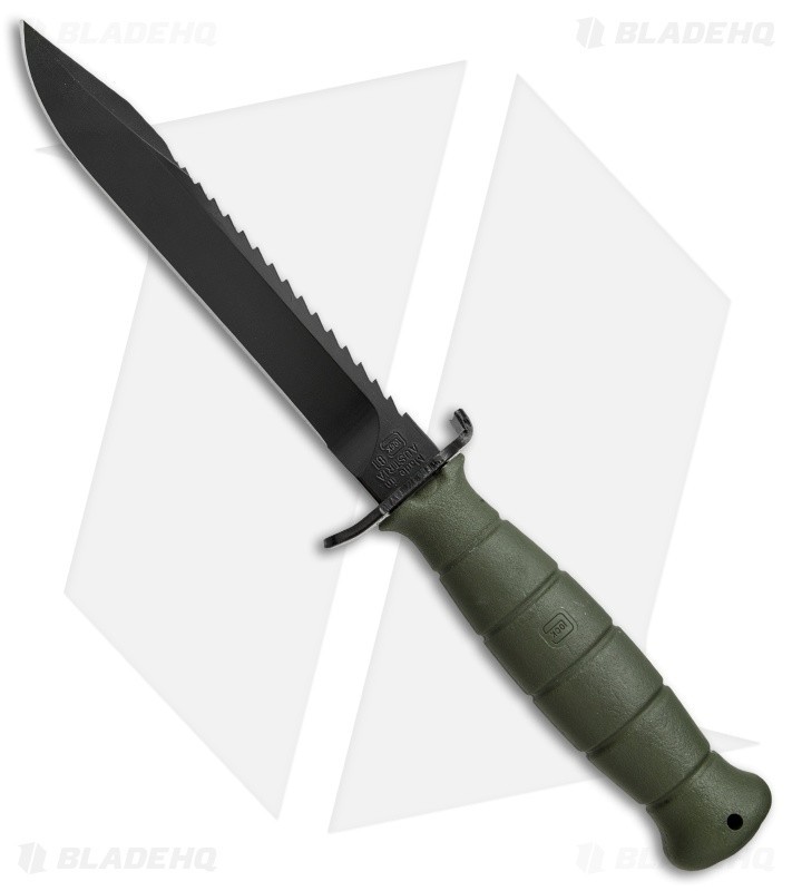 Glock Field Knife FM 81 Fixed Blade 6.5″, Green Polymer Handle, Polymer Sheath