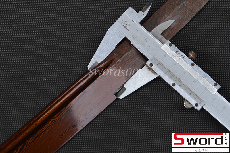 Bloody Red Folded Steel Naked Blade Japanese Wakizashi Blank Sword Real Sharp