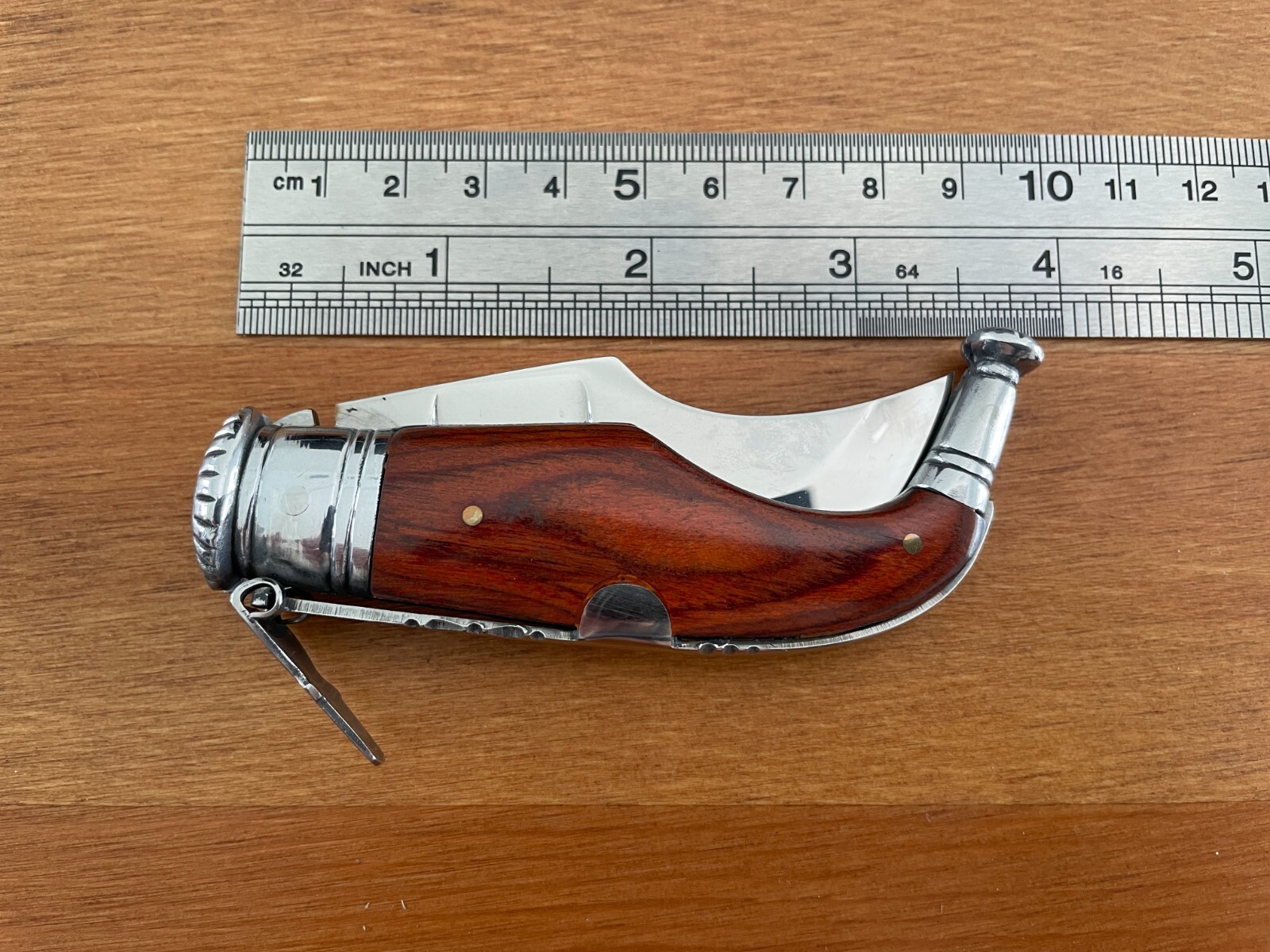 2.55” Spanish Navaja Capaora Pocket Knife Red Stamina Wood Scales – USA seller