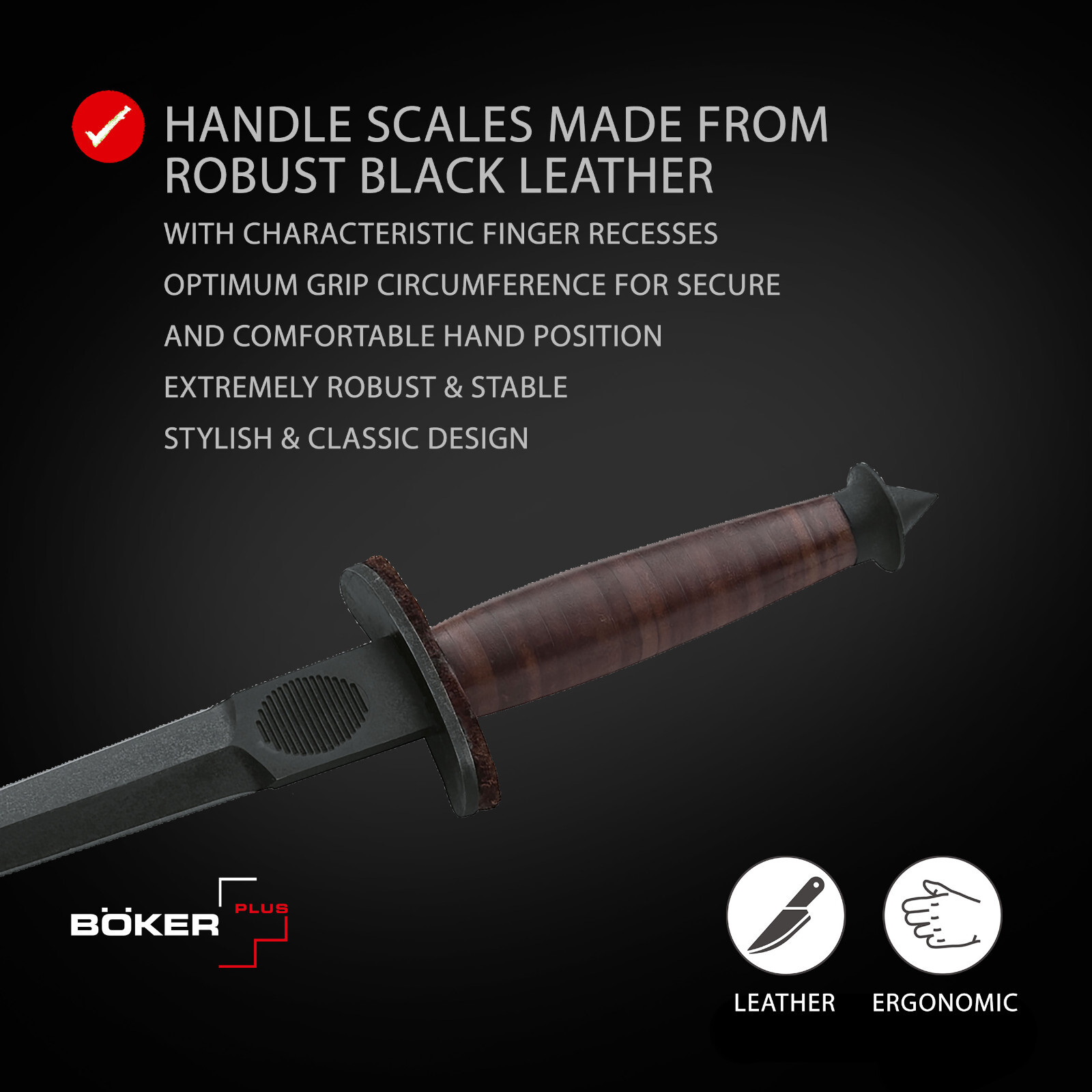 Boker Plus V-42 Devil’s Brigade 2.1 Fixed Knife 7.01″ Blade 1095 ✔️ 02BO109