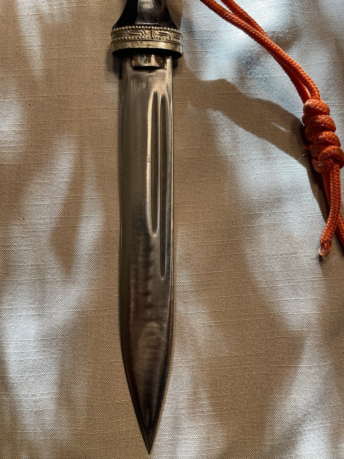 Tibetan Dagger Knife with Yak Horn Handle