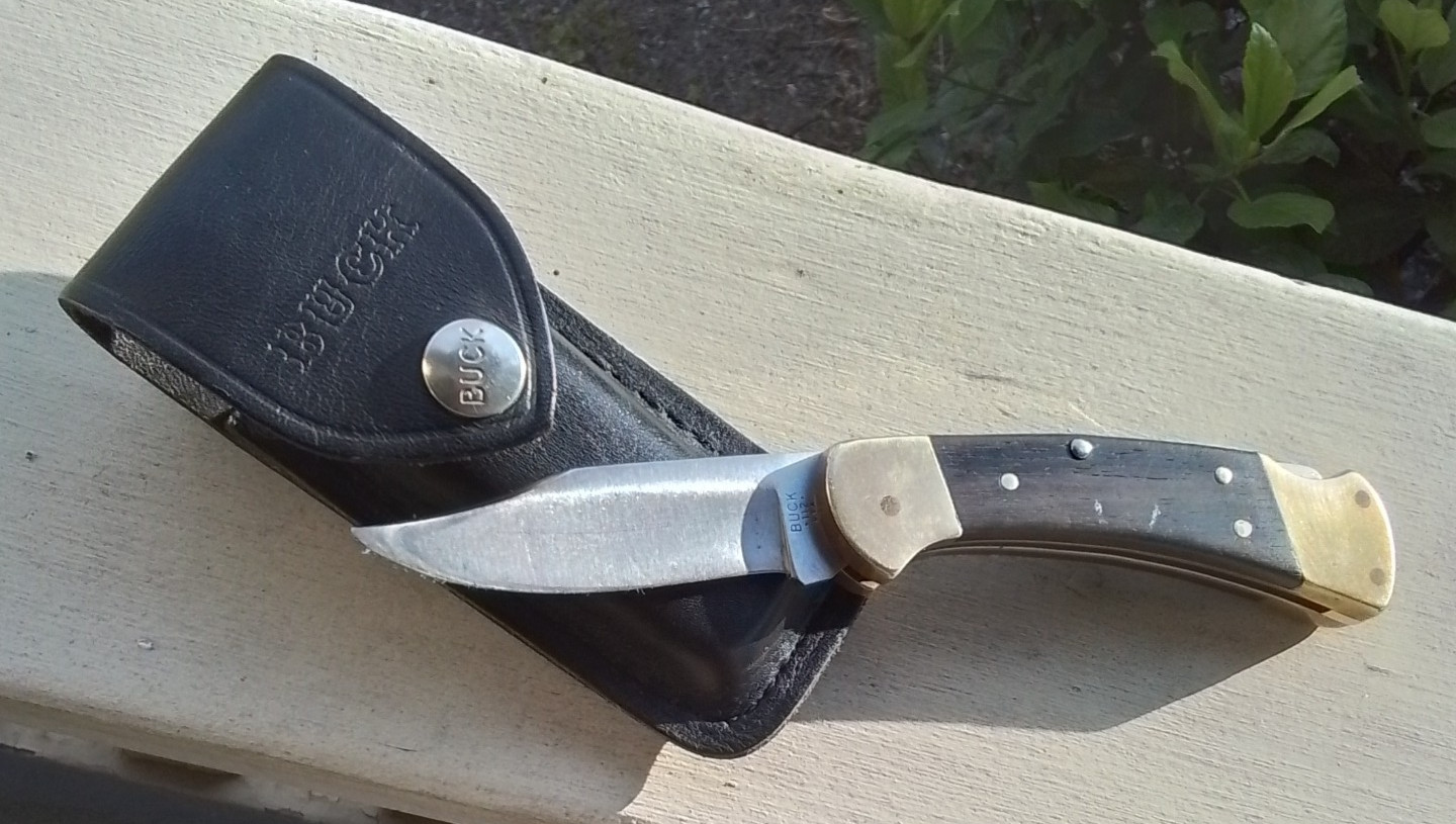 Vintage 1974-1980 BUCK •112• U.S.A. RANGER Folding Knife in Original Belt Pouch