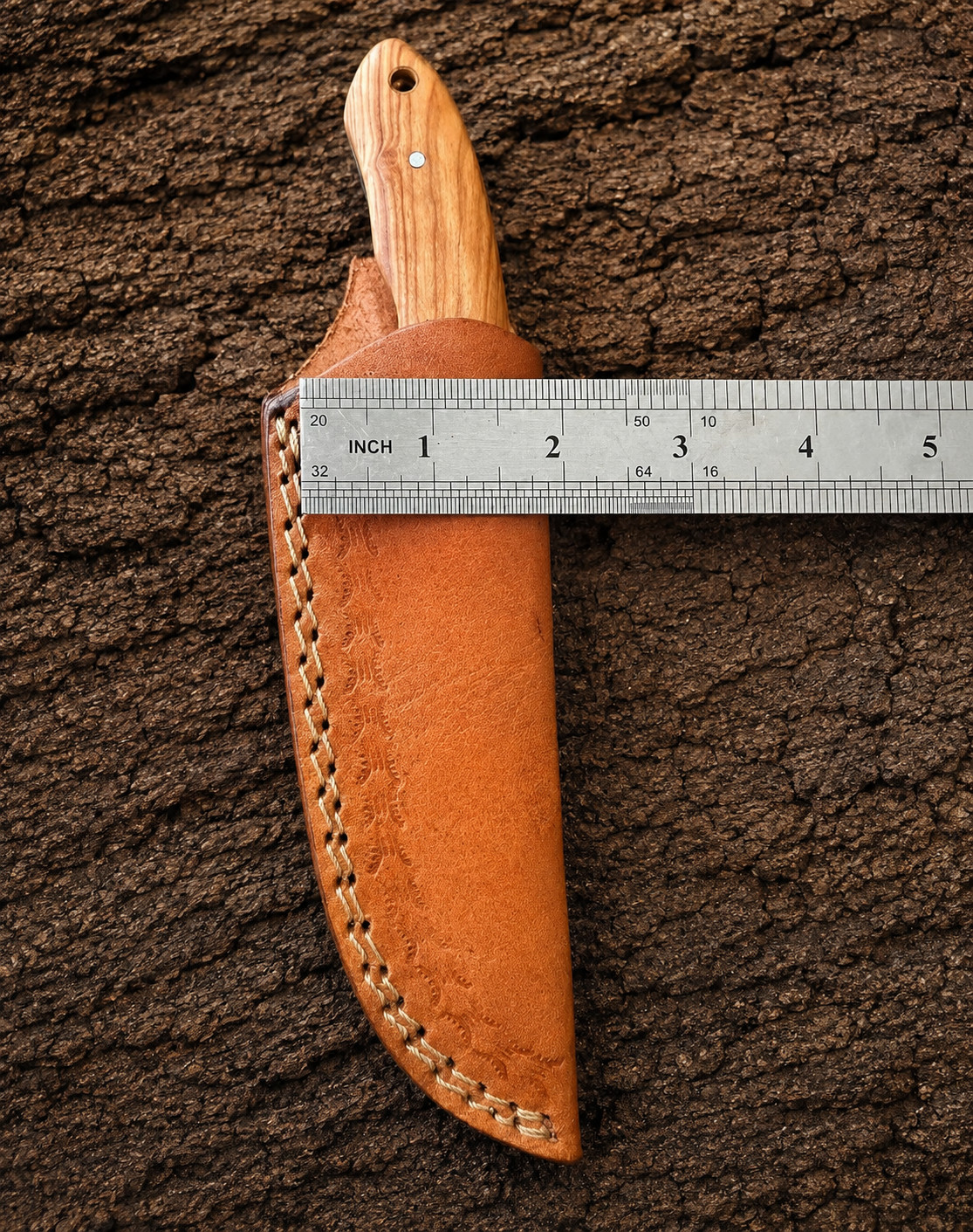 Custom Handmade Fixed blade Cow Leather Sheath / Holster / vertical Knife