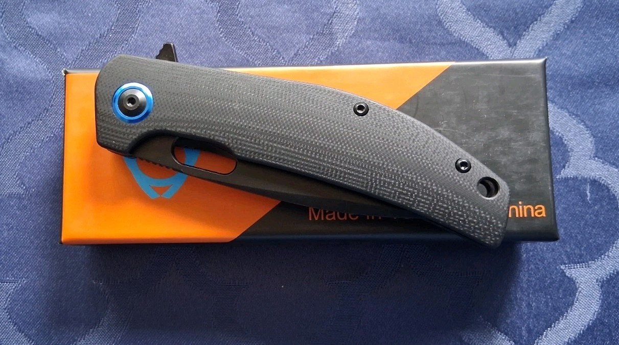 *NEW*🔥 SIXLEAF – Folding Knife w/Black G10 Handle & D2 Black Blade (SL-71)