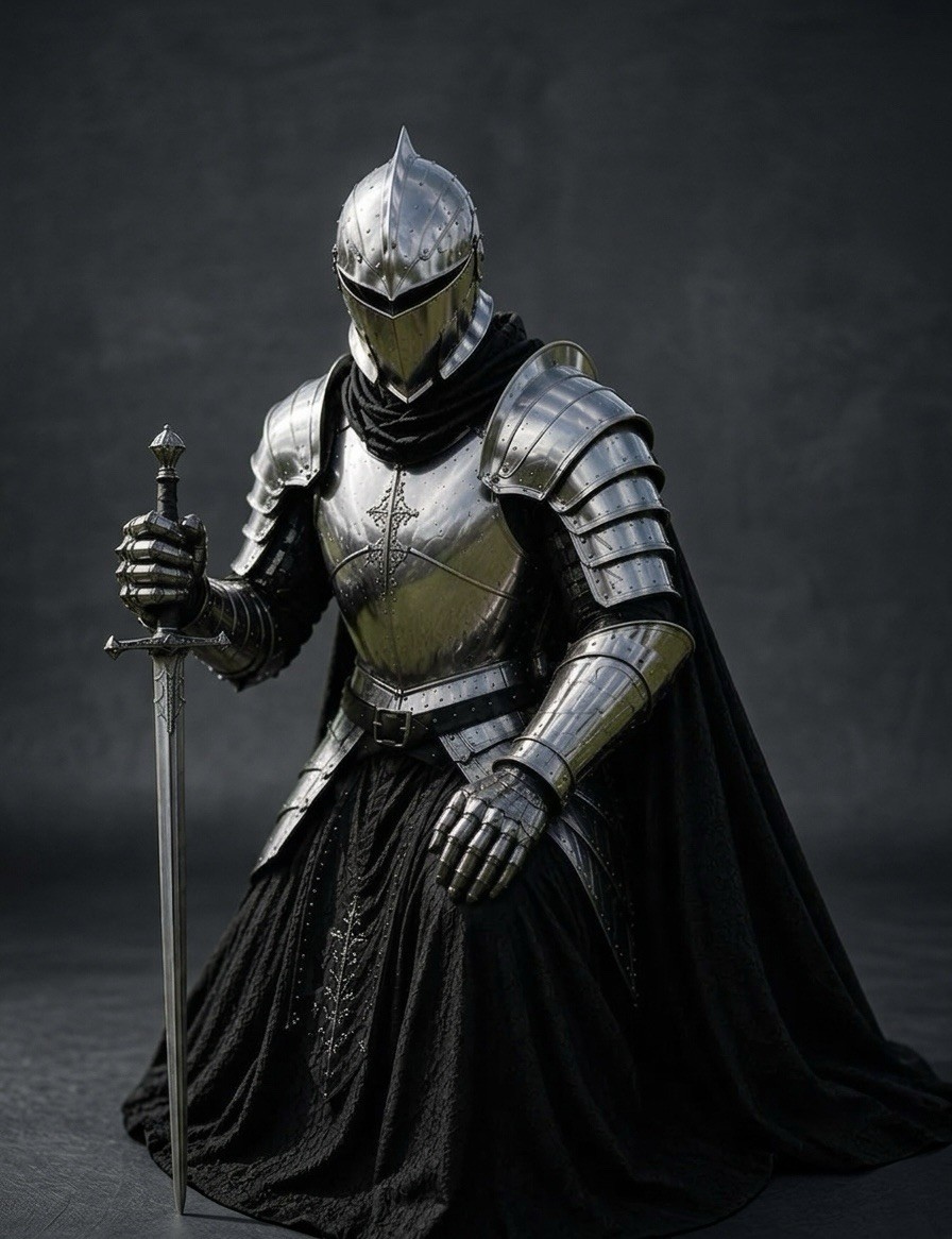 Medieval Knight Armor Suit, Gothic Full Plate Costume, LARP Cosplay Halloween