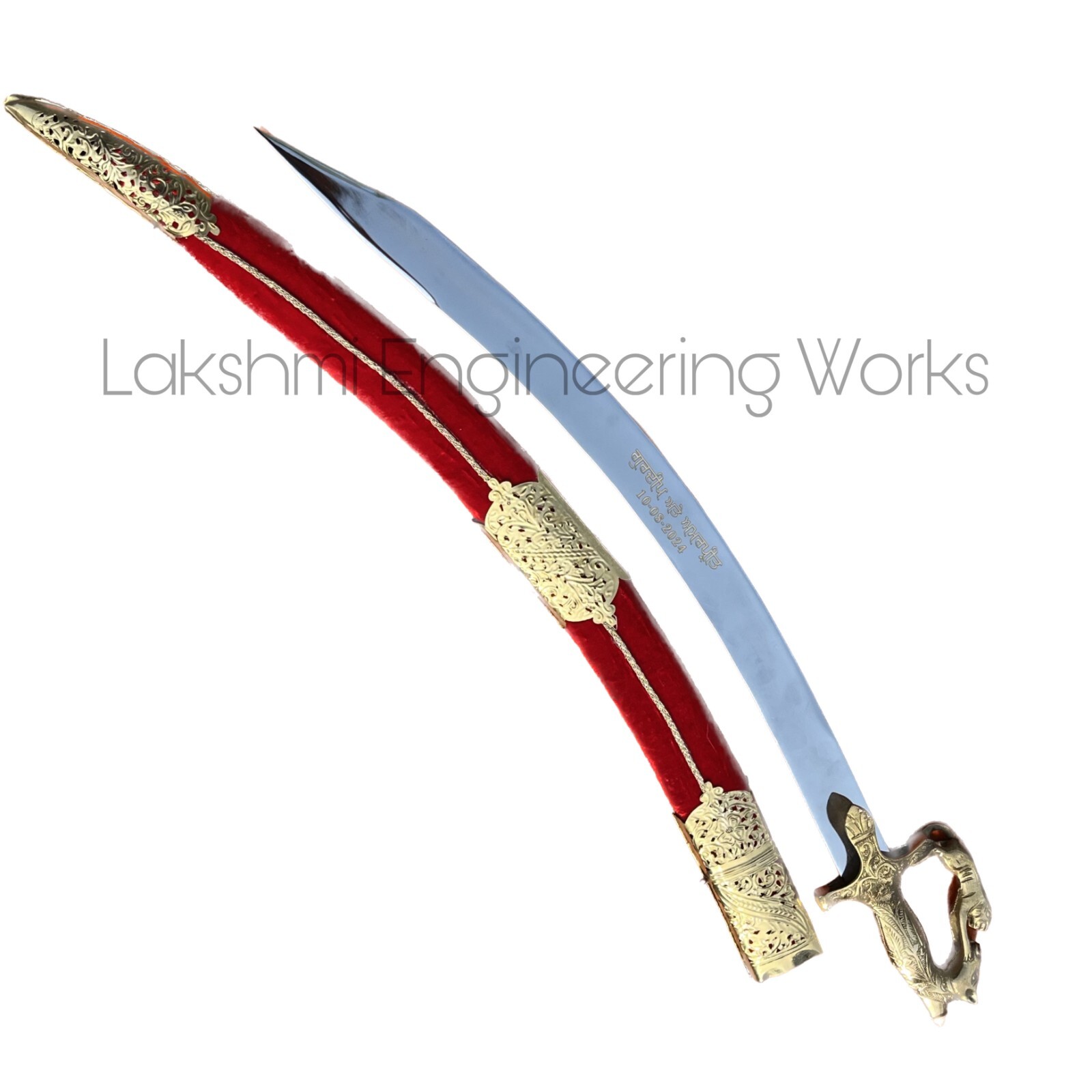 RED TEGA- INDIAN WEDDING TALWAAR, GROOM SWORD, UNIQUE COLLECTION