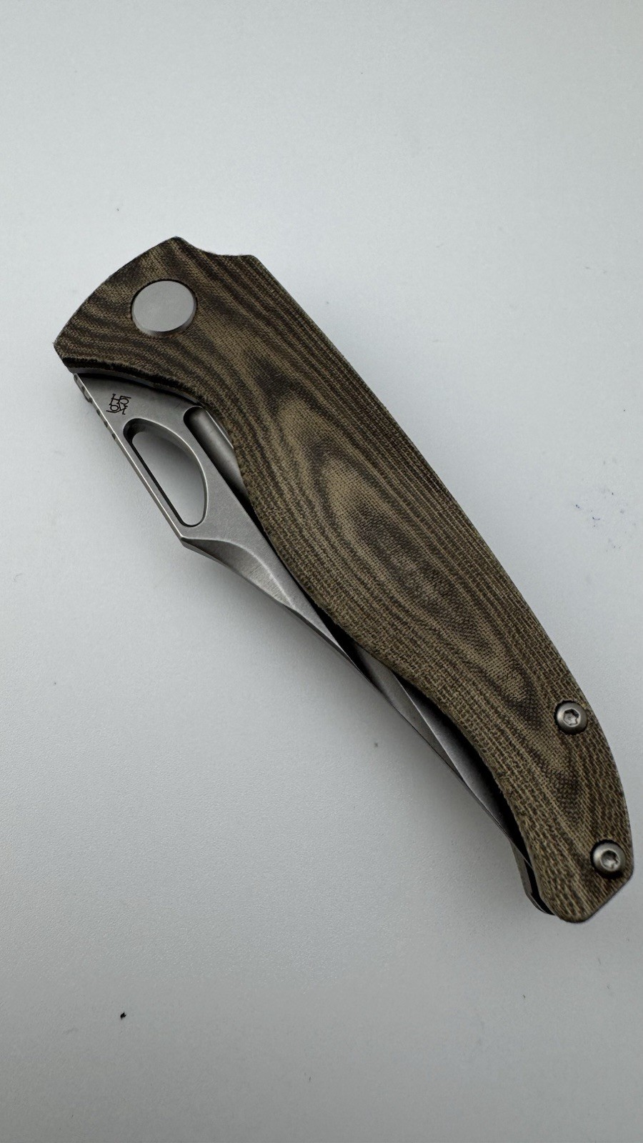 Urban EDC Koch Tools Pocket Knife Silver Stonewashed M390 Stainless Steel