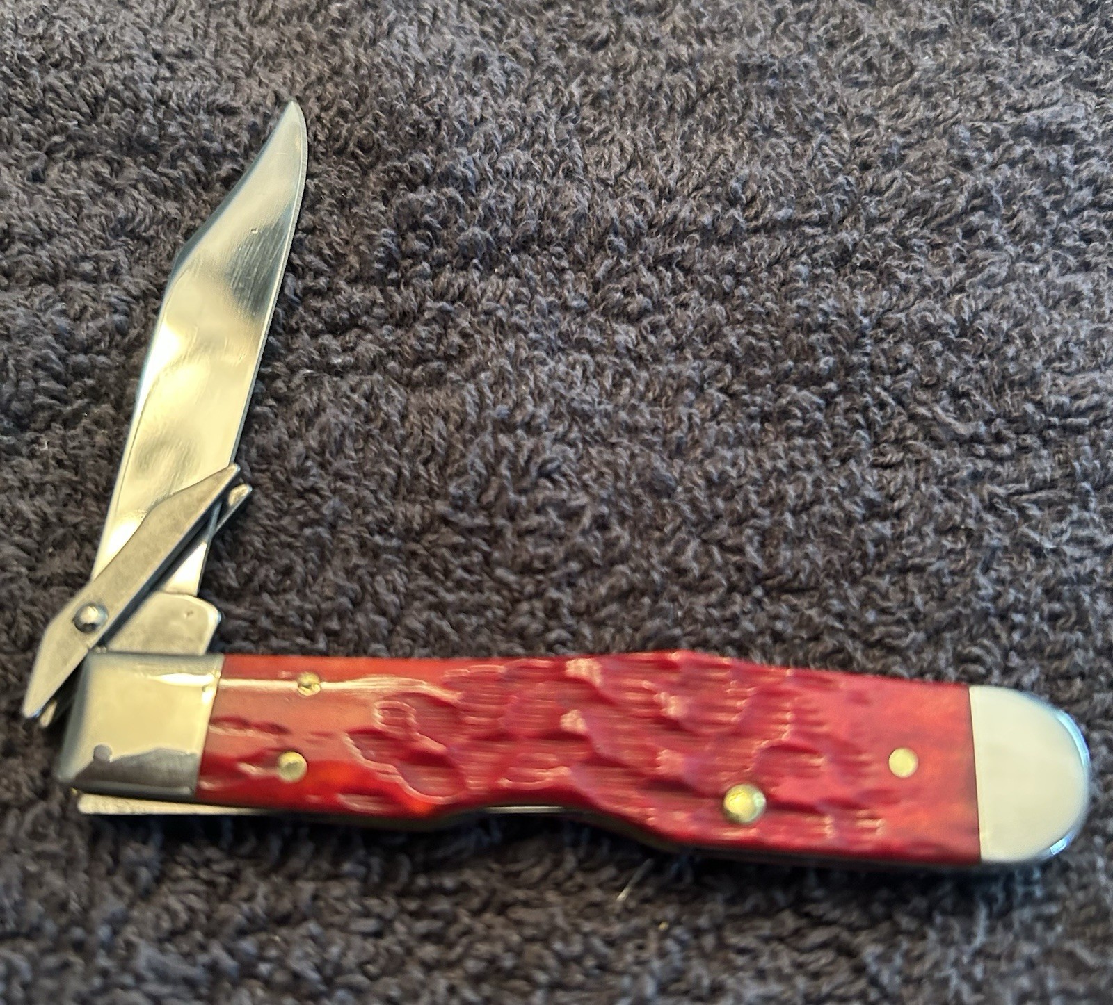 🔥Case XX 2026 Dark Red Bone Peach Seed Jigged Cheetah Cub 31943🔥
