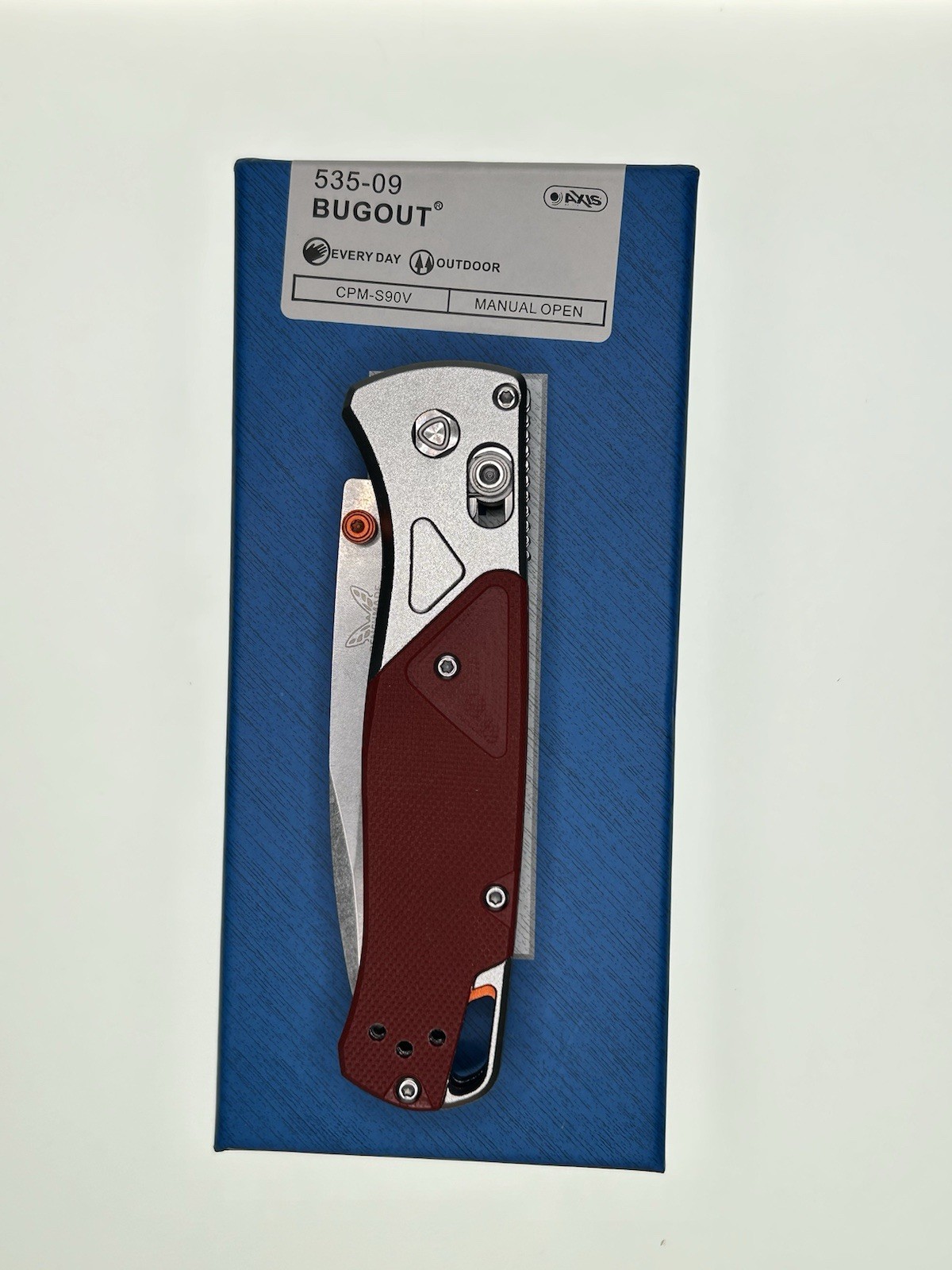 Benchmade Bugout 535-09 Pocketknife CPM-S90V Drop Point Plain Axis Lock Manual