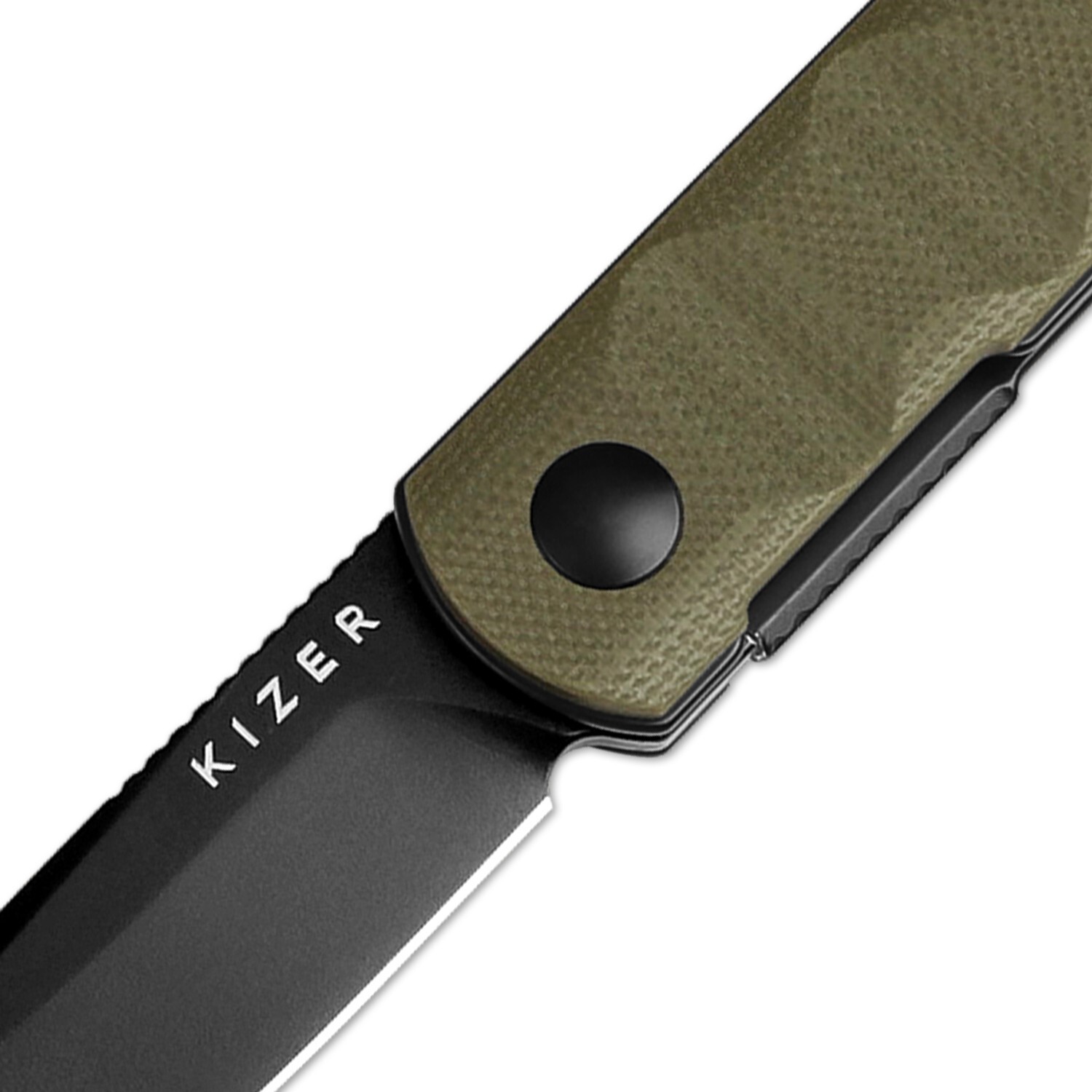 Kizer Bamboo Drop Point Folding Knife Nitro-V Steel Blade G10 Handle V3722A2