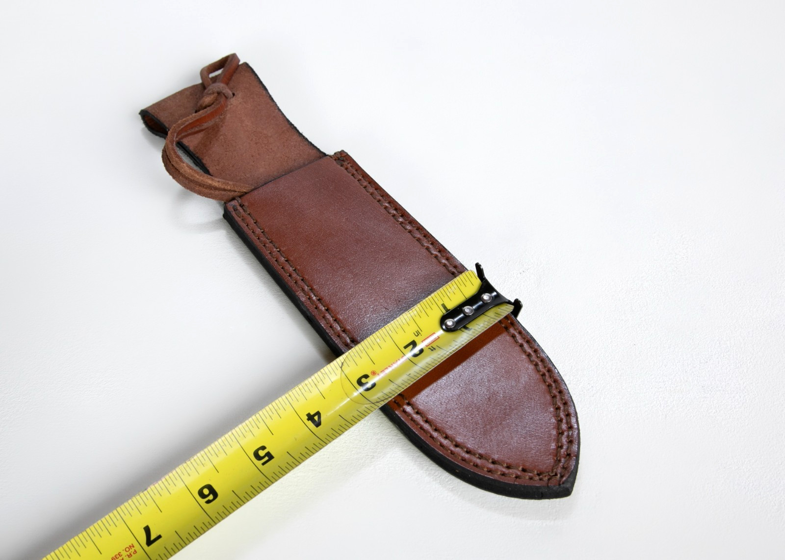 Handmade Top Grain Brown Leather Dagger Sheath, 12″ OA, Fits Blades Up To 8″