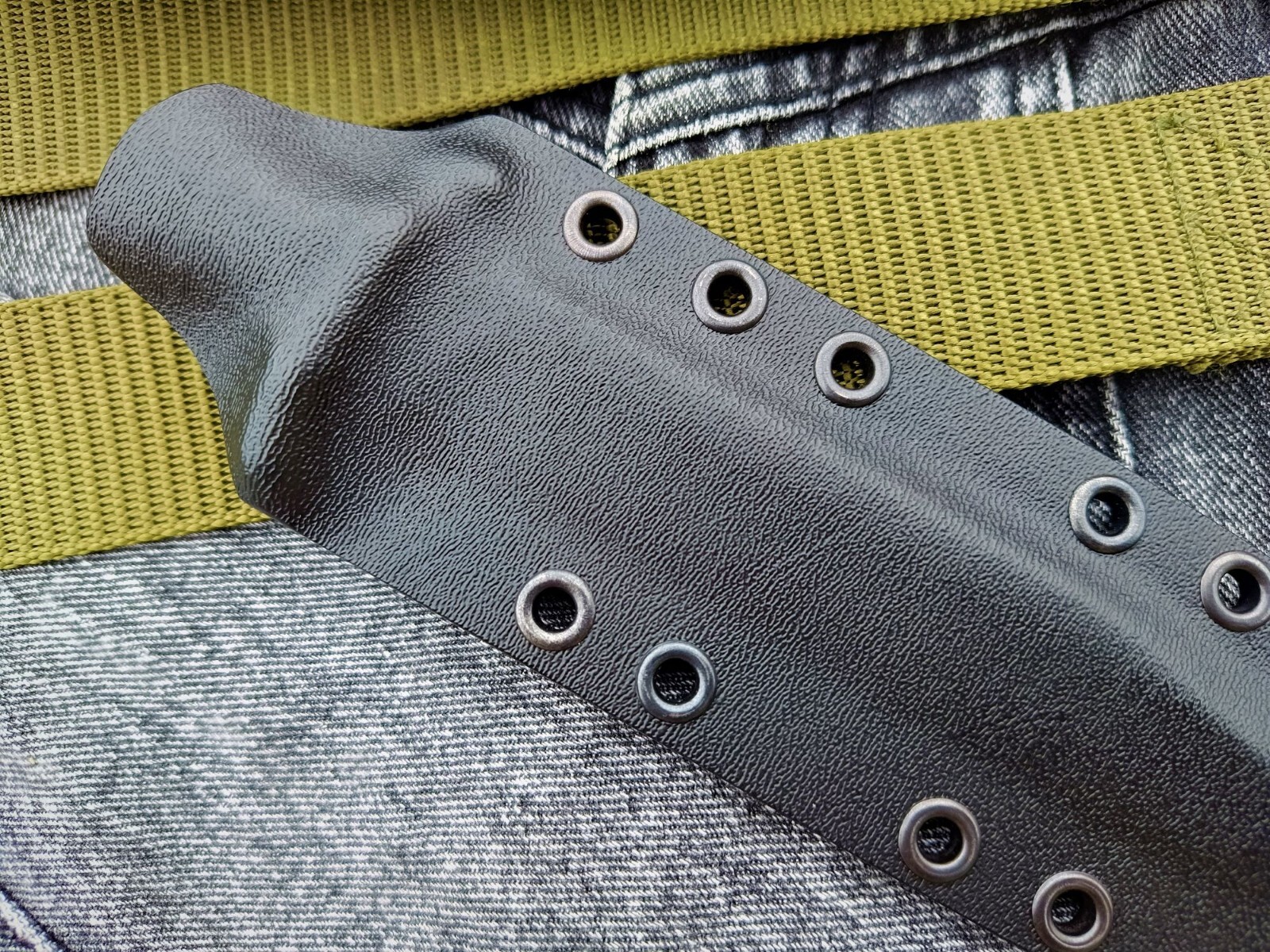 Custom black kydex sheath for a knife Glock 78/81 Scabbard with attachment.