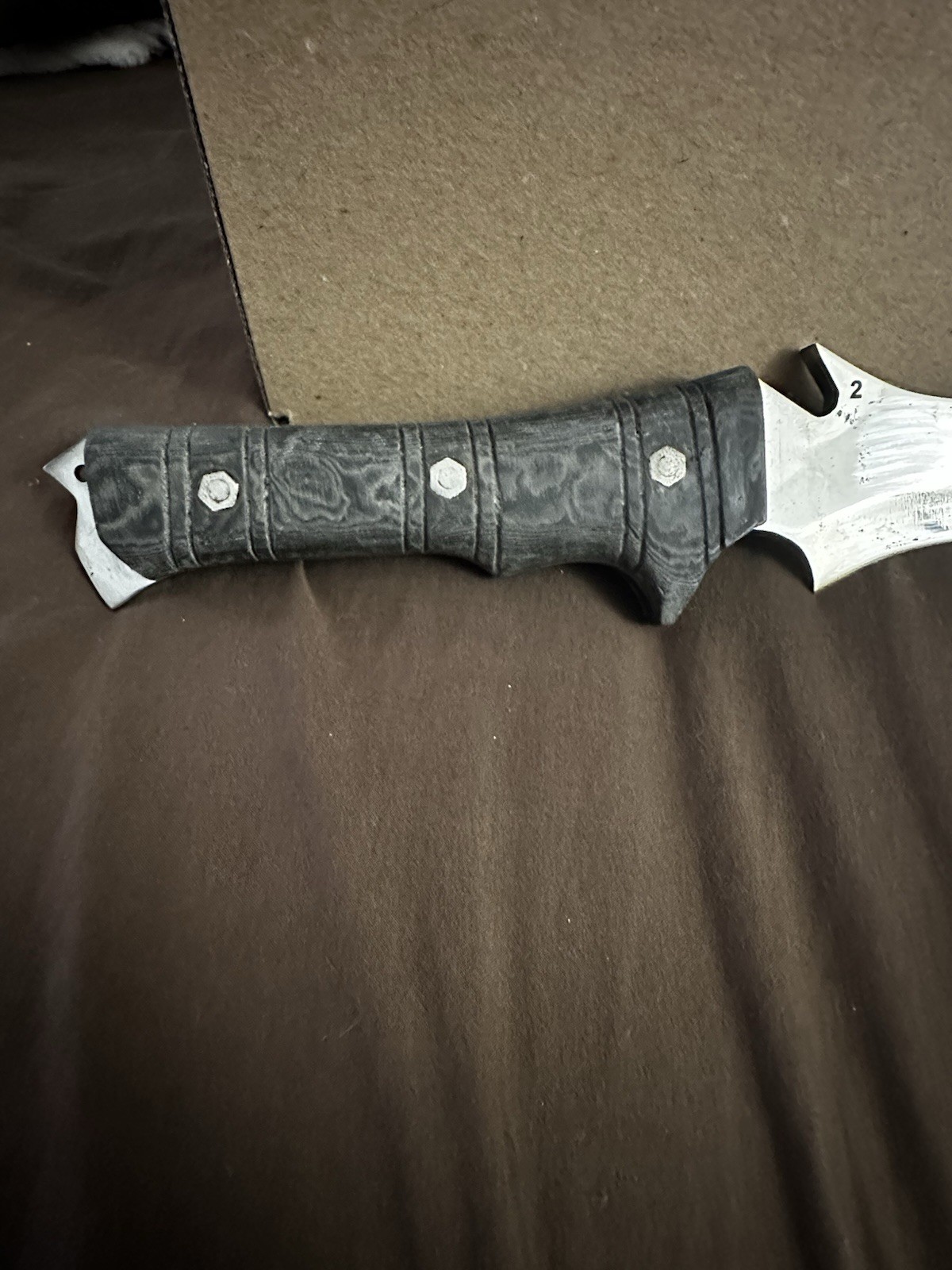 Full Tang Combat/Survival Fixed Blade Knife, Clip Point, Sheath Included