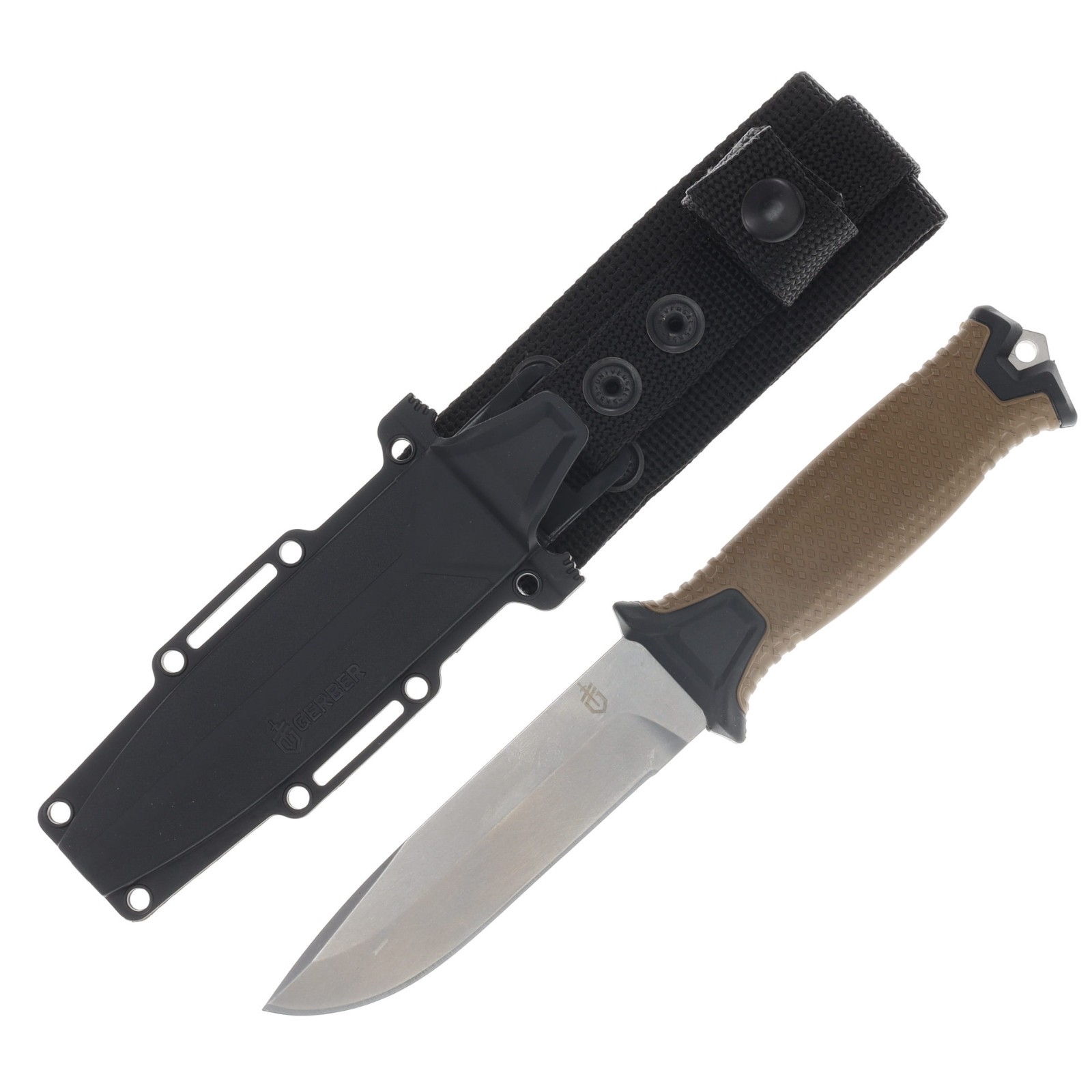 Gerber Strongarm Magnacut Fixed Blade Survival Knife W/ Modular Molle Sheath