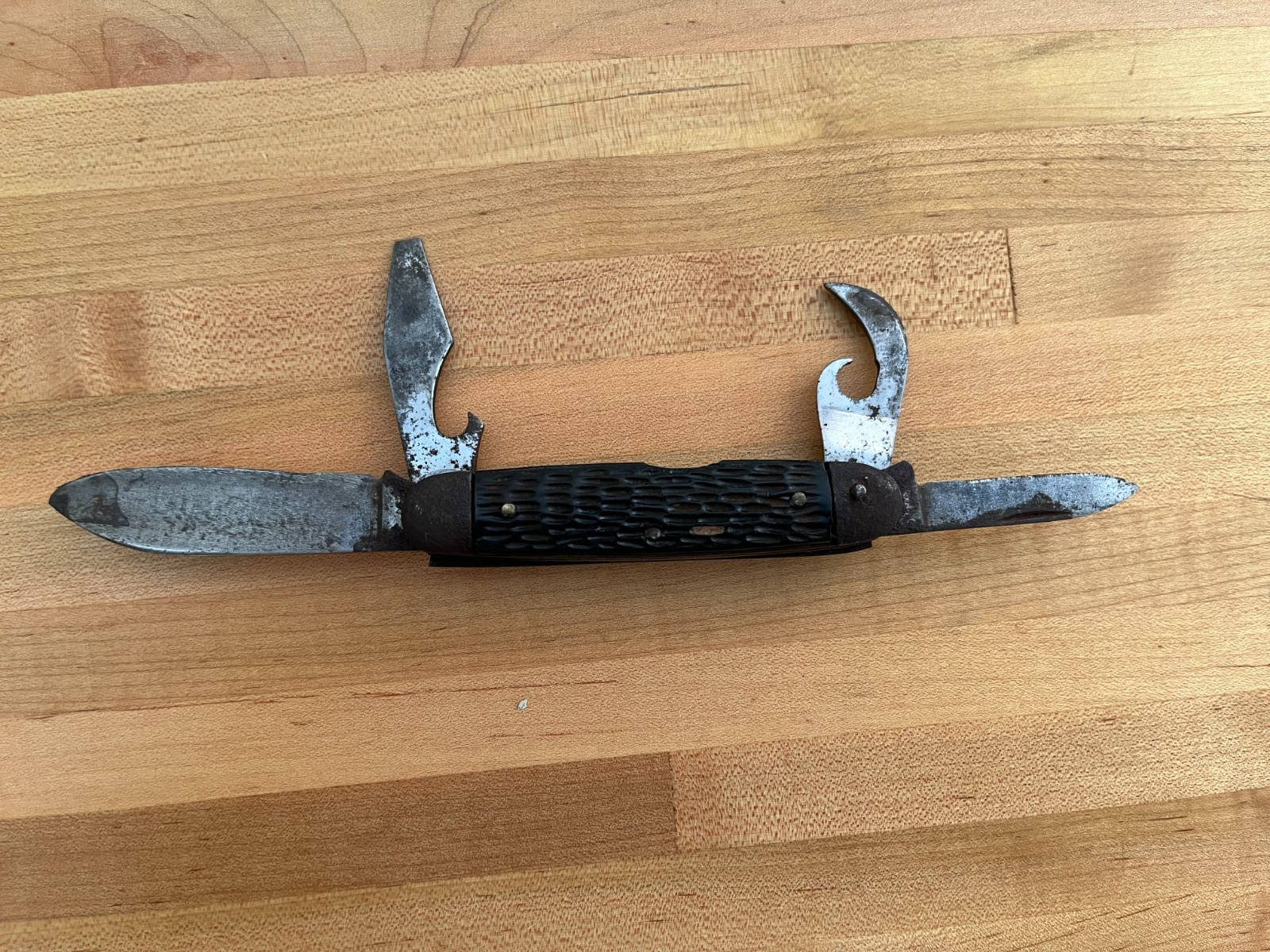 Vintage Schrade USA Scrimshaw Turkey Imperial Ireland Camper Hobo Knives Lot