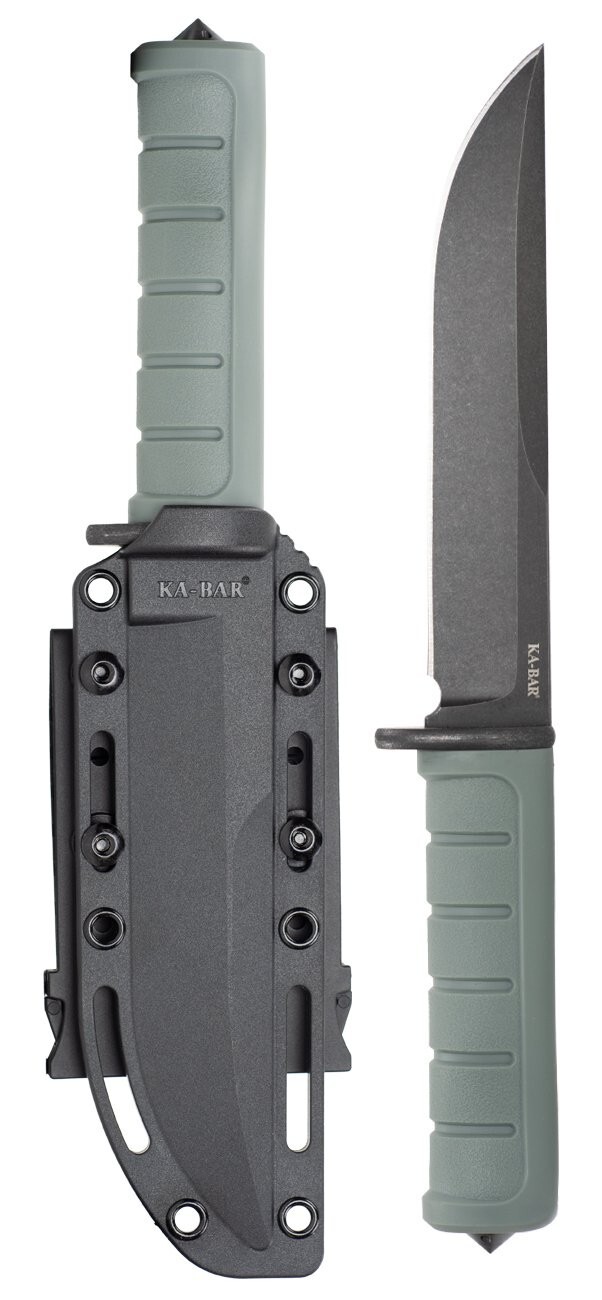Ka-Bar 6100 Dust I 6.125″ D2 Steel Blade GFN Handles w/ Hard Plastic Sheath