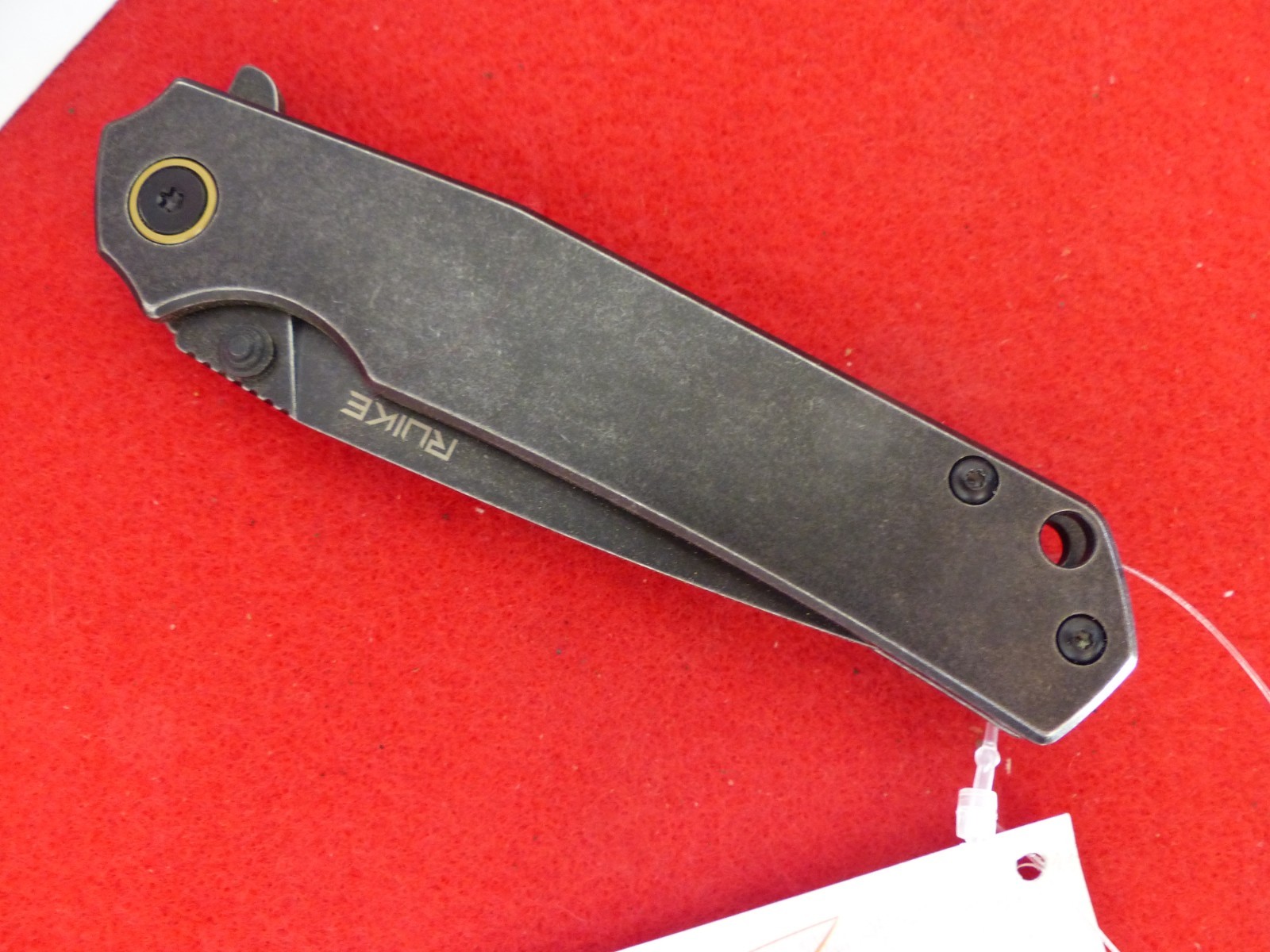 RUIKE P801 Frame Lock Knife Stainless Steel (3.5″ Black Stonewash) P801-SB NEW