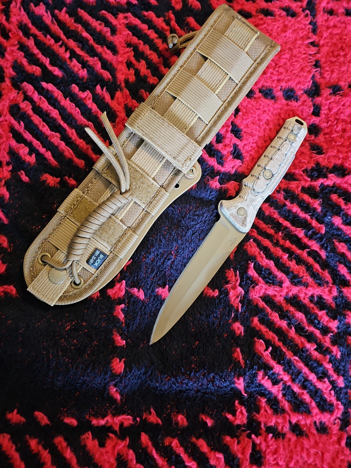 Buck 891 Spearpoint Knife-Ground Combat-Rare Desert Tan-USA