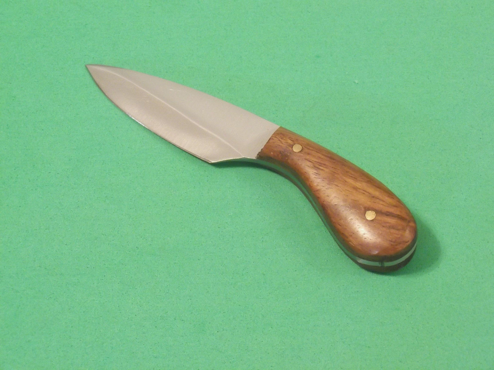 DROP POINT PATCH KNIFE DH7989 brown wood full tang 4 3/8″ overall PA7989 NEW!