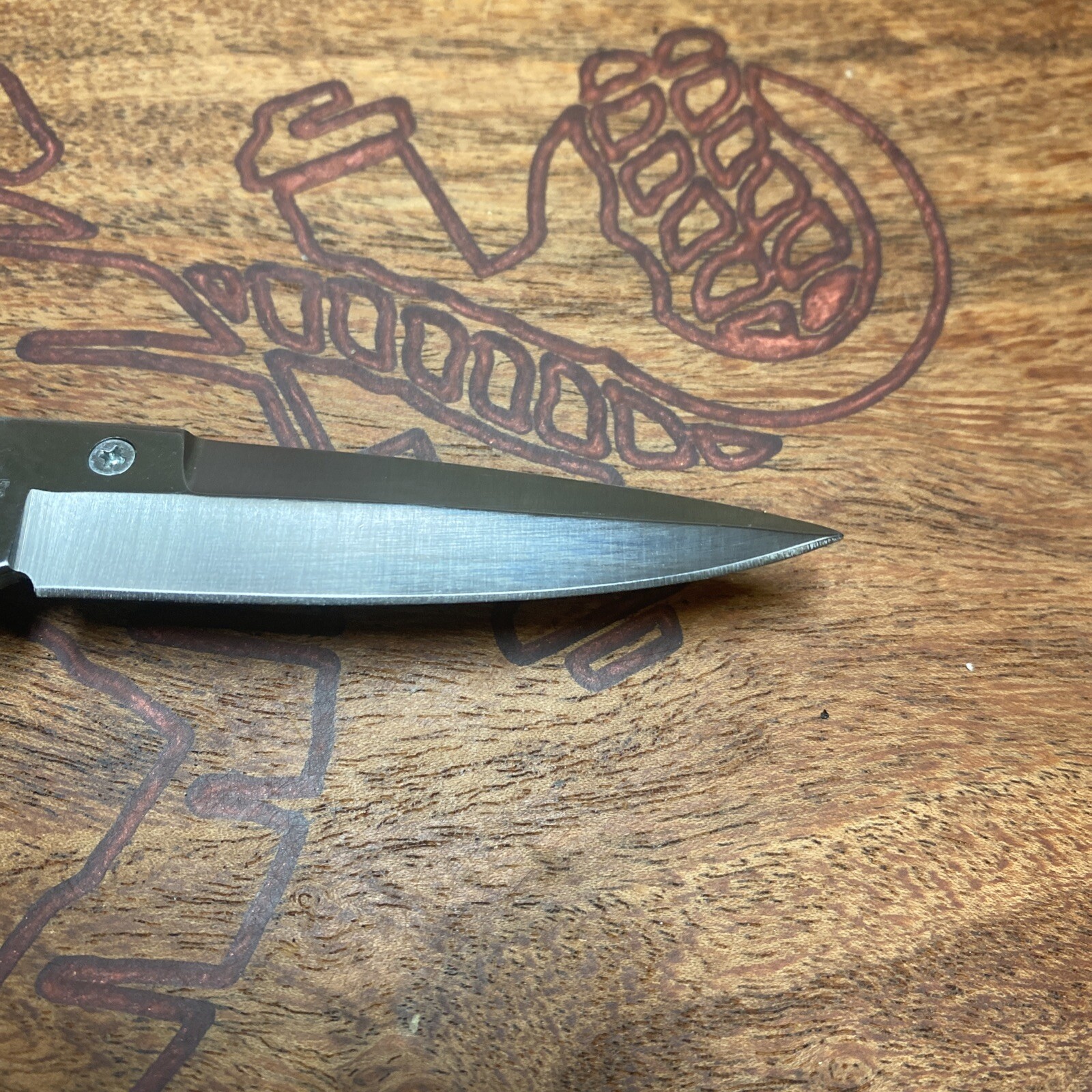 Vintage/Rare Rigid Knife RG-5 Top Lock – Wood Scales Folding Pocket Knife- Japan