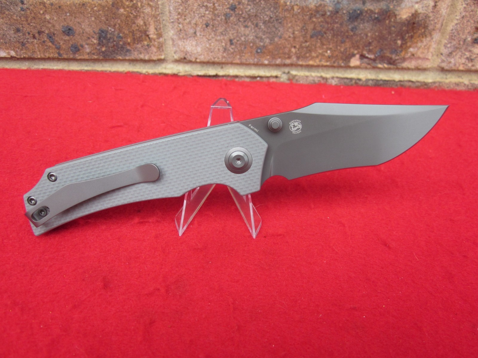 Tenable Fermi Pocket Knife TiCn Coated 14C28N Blade GRAY G10 Handle NIB