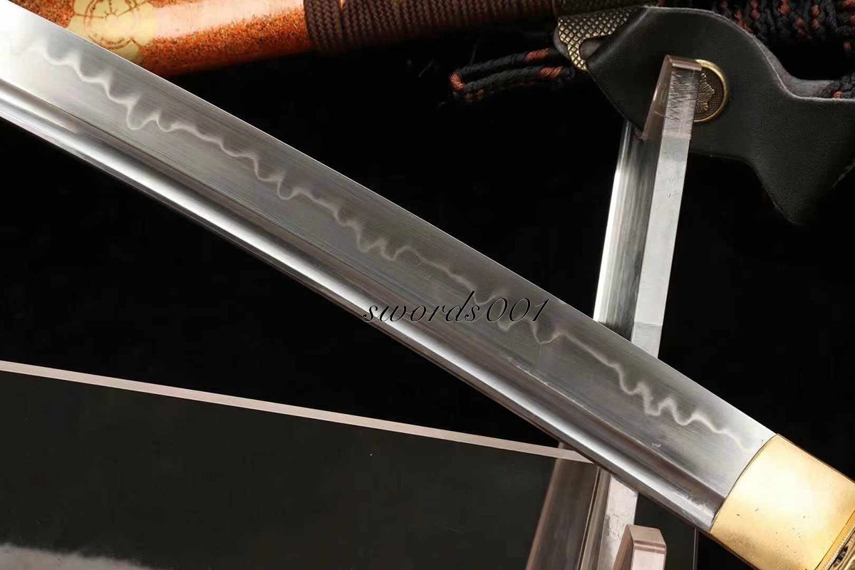 41» Handmade Japanese Authentic Tachi Sword T10 Steel Clay Tempered Katana