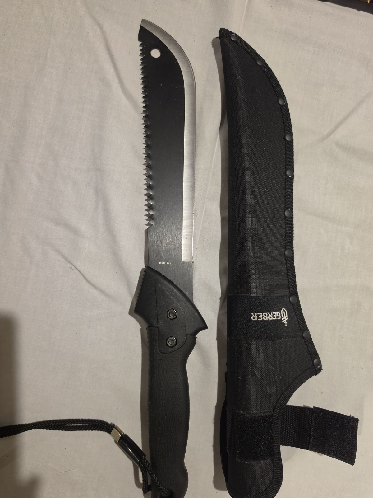Gerber Gator Machete 18 Inch Blade with Saw Back and Nylon Sheath