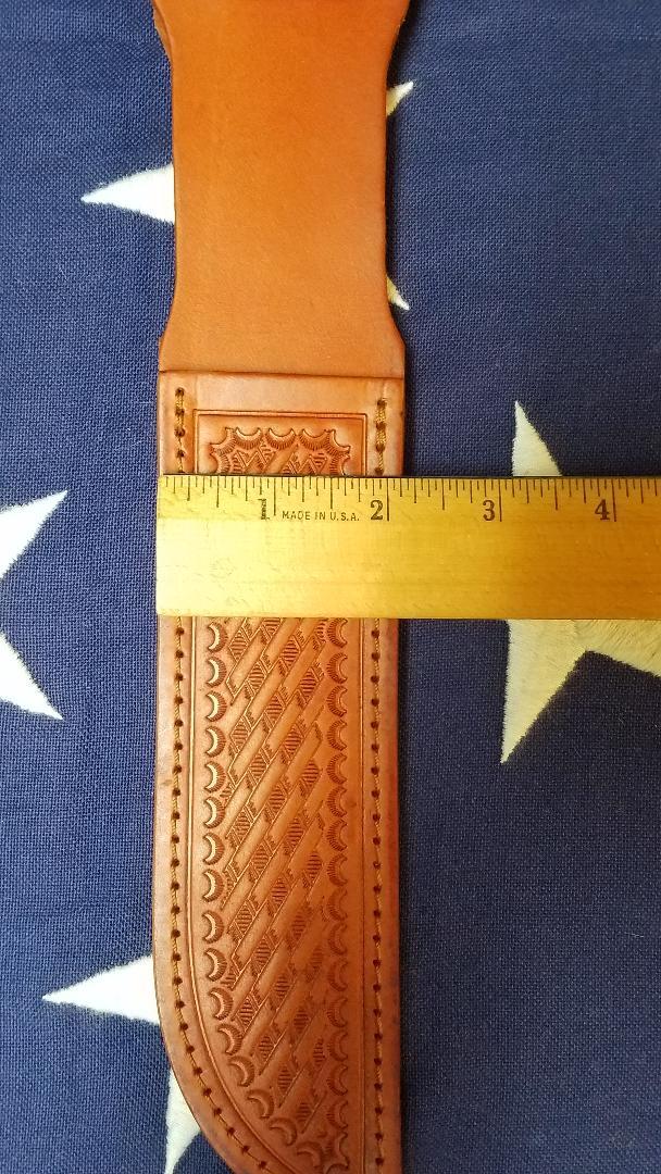 Brown Leather Sheath For Straight Fixed Blade Knife Up To 7″ Blade 1136