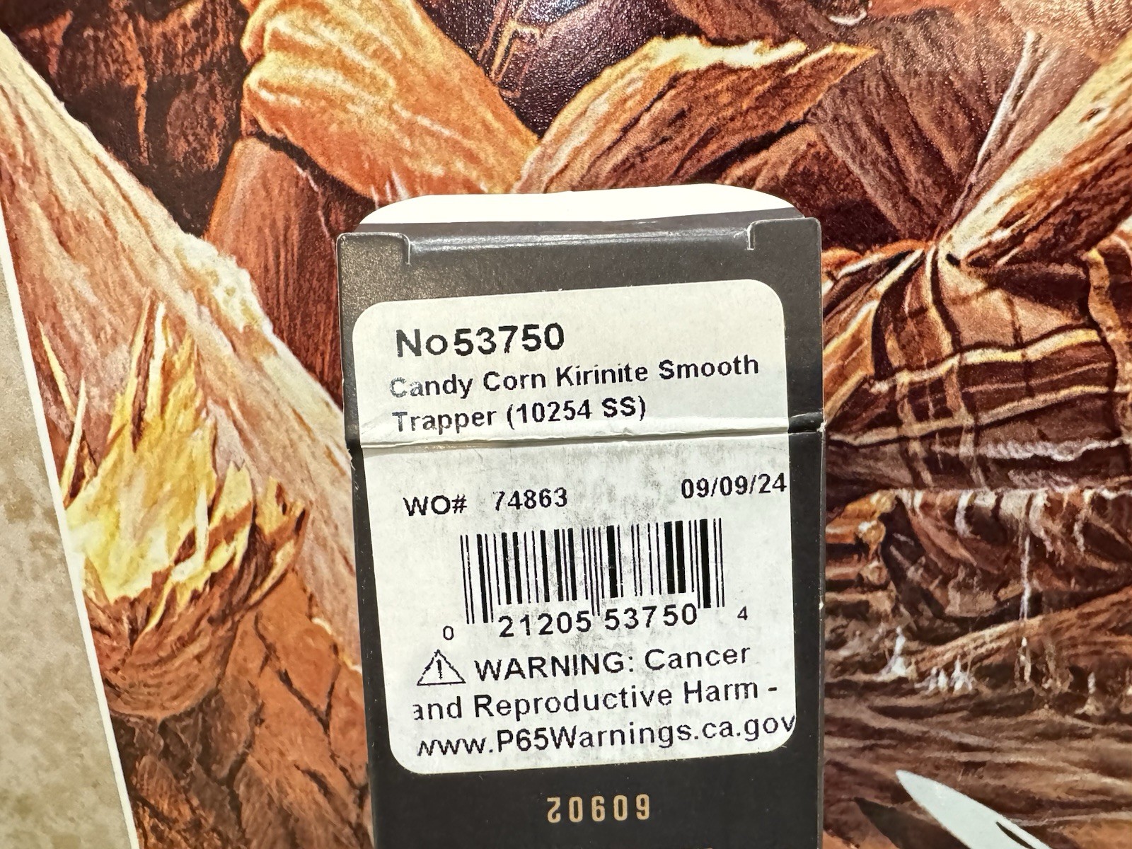 2024 Case Candy Corn Kirinite Smooth Trapper 10254 SS (No 53750) – NIB