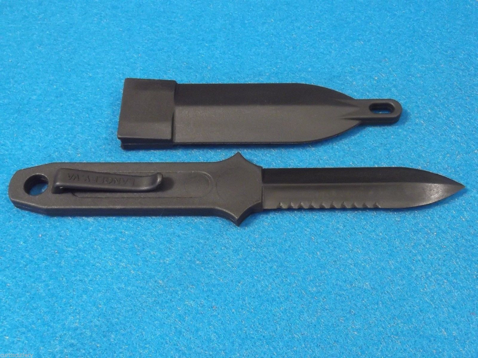 CIA Sticker Neck Knife M4259 non-metal polycarbonate double edge dagger 7″