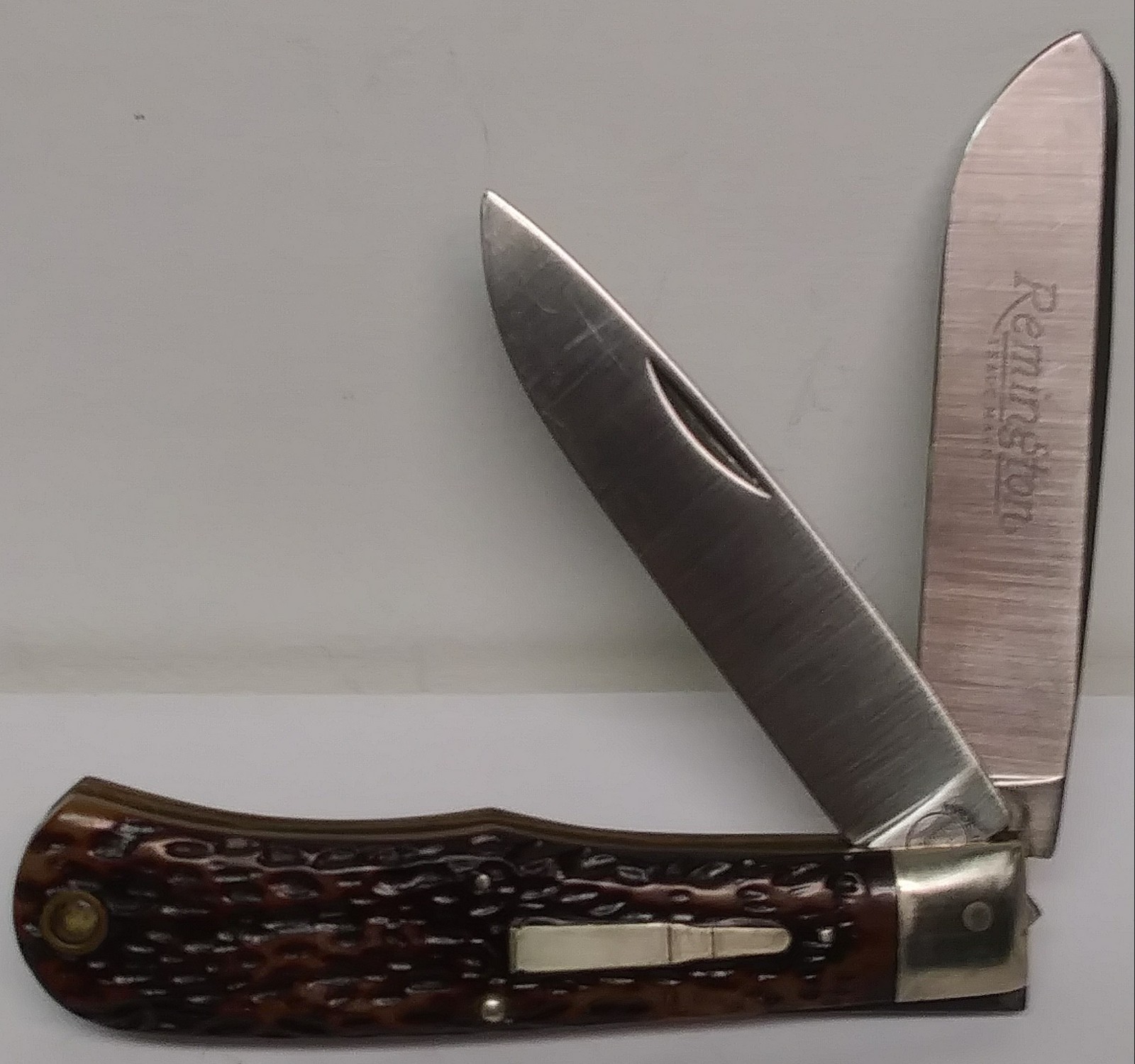 VINTAGE REMINGTON R1123 TRAPPER «AUTHORIZED REPRODUCTION» 2 BLADE POCKET KNIFE