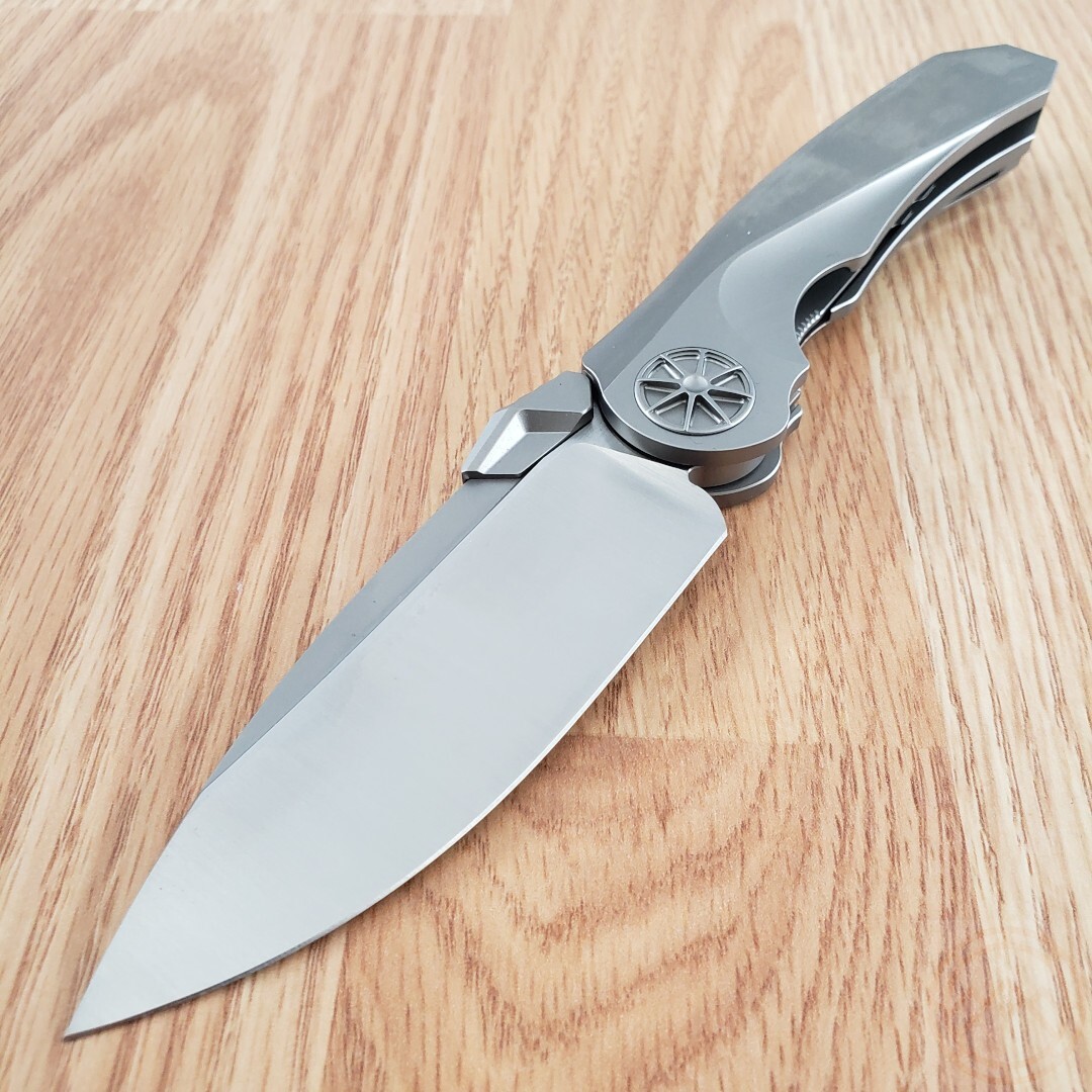 Rike Knife Tissto 1 Folding Knife 3.75″ Bohler M390 Steel Blade Titanium Handle