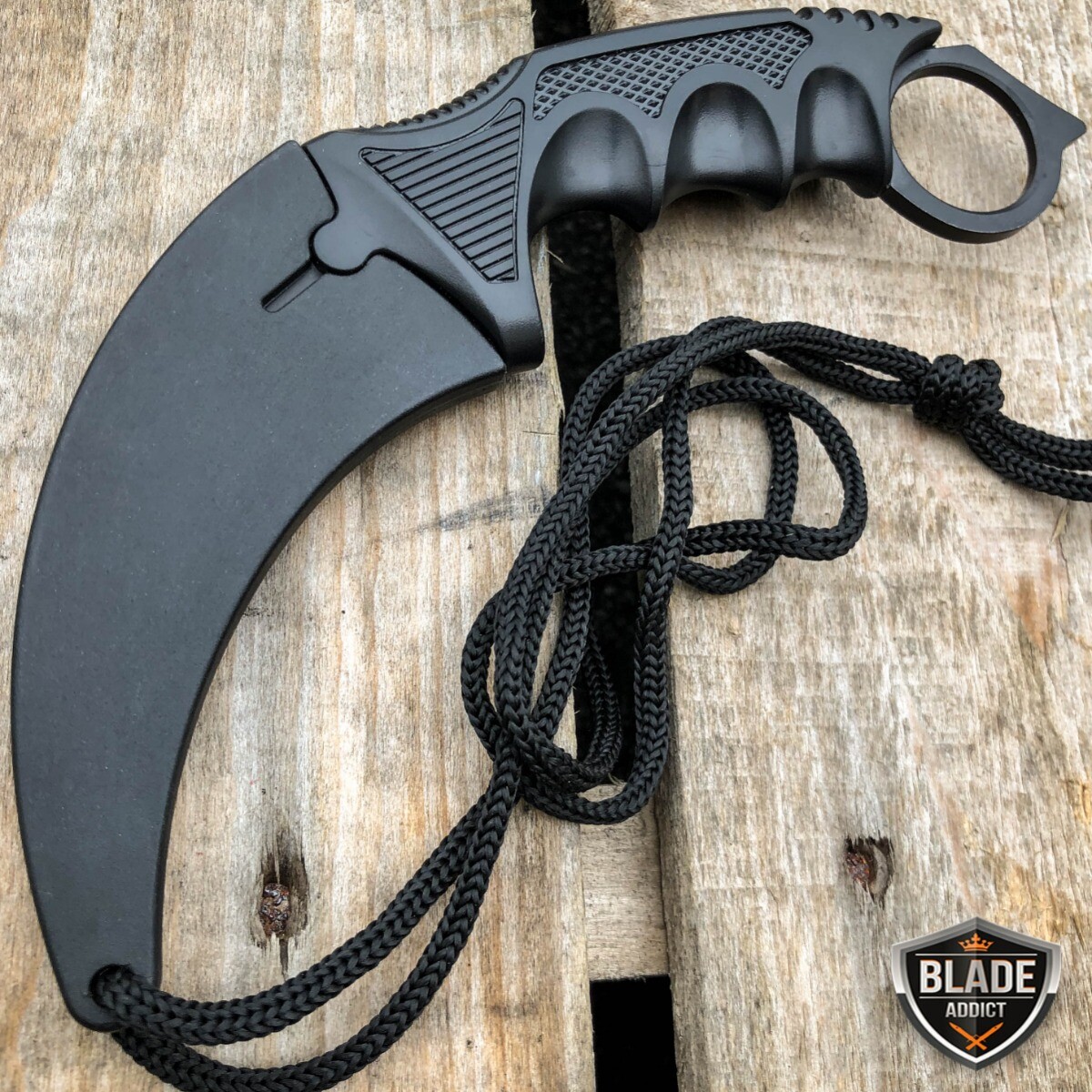 7.5″ Military Combat Tactical CSGO Karambit Fixed Blade Neck Knife w Sheath NEW