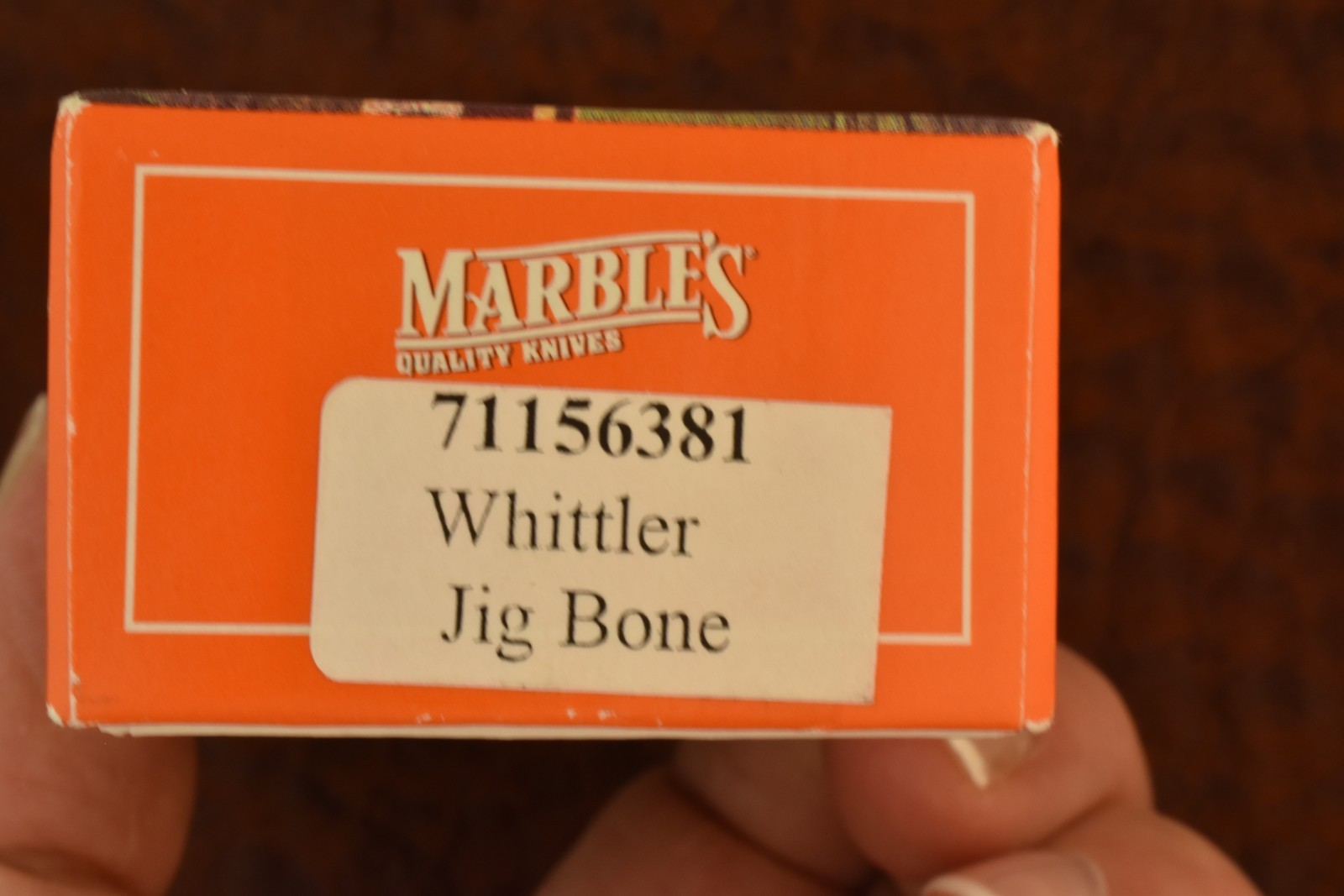 MARBLES MADE IN USA GLADSTONE MI AMBER BONE WHARNCLIFFE WHITTLER KNIFE (35834)